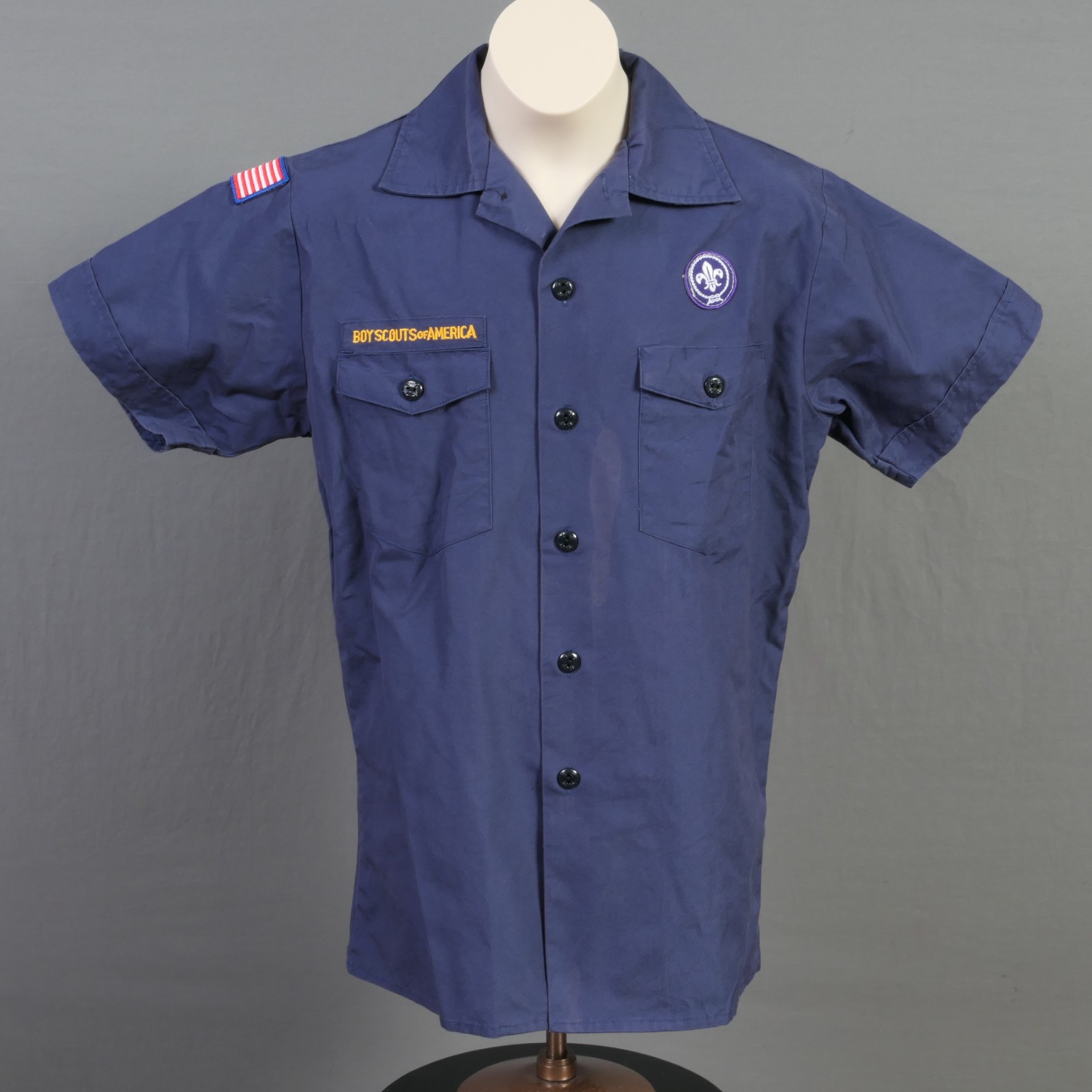 Boys Large Official BSA Boy Scout Cub Scout Short Sleeve Shirt ~ Blue -0552 Boys Large Official BSA Boy Scout Cub Scout Short Sleeve Shirt ~ Blue -0552