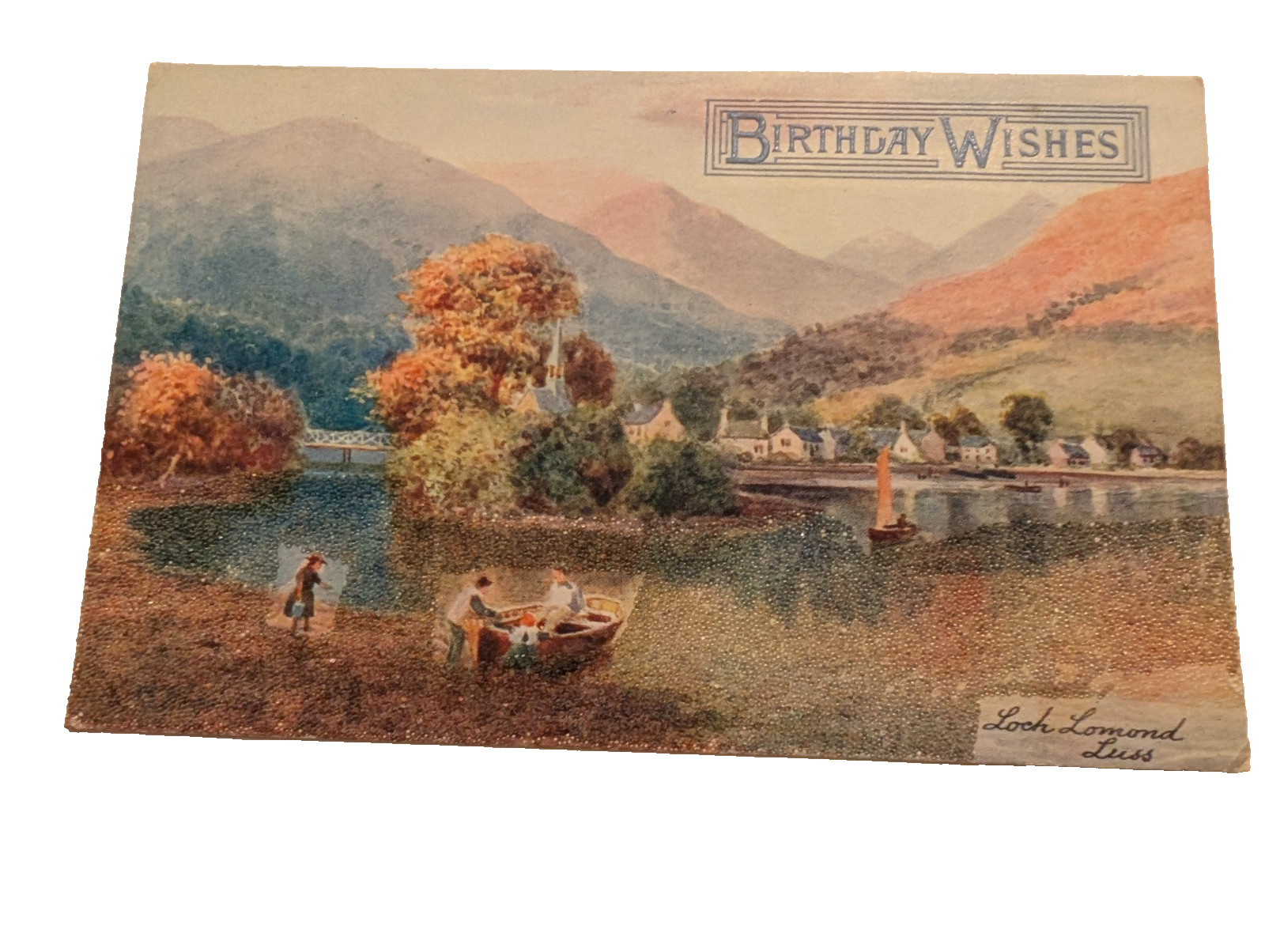 Vintage Loch Lomond Luss Postcard Birthday Wishes Vintage Loch Lomond Luss Postcard Birthday Wishes