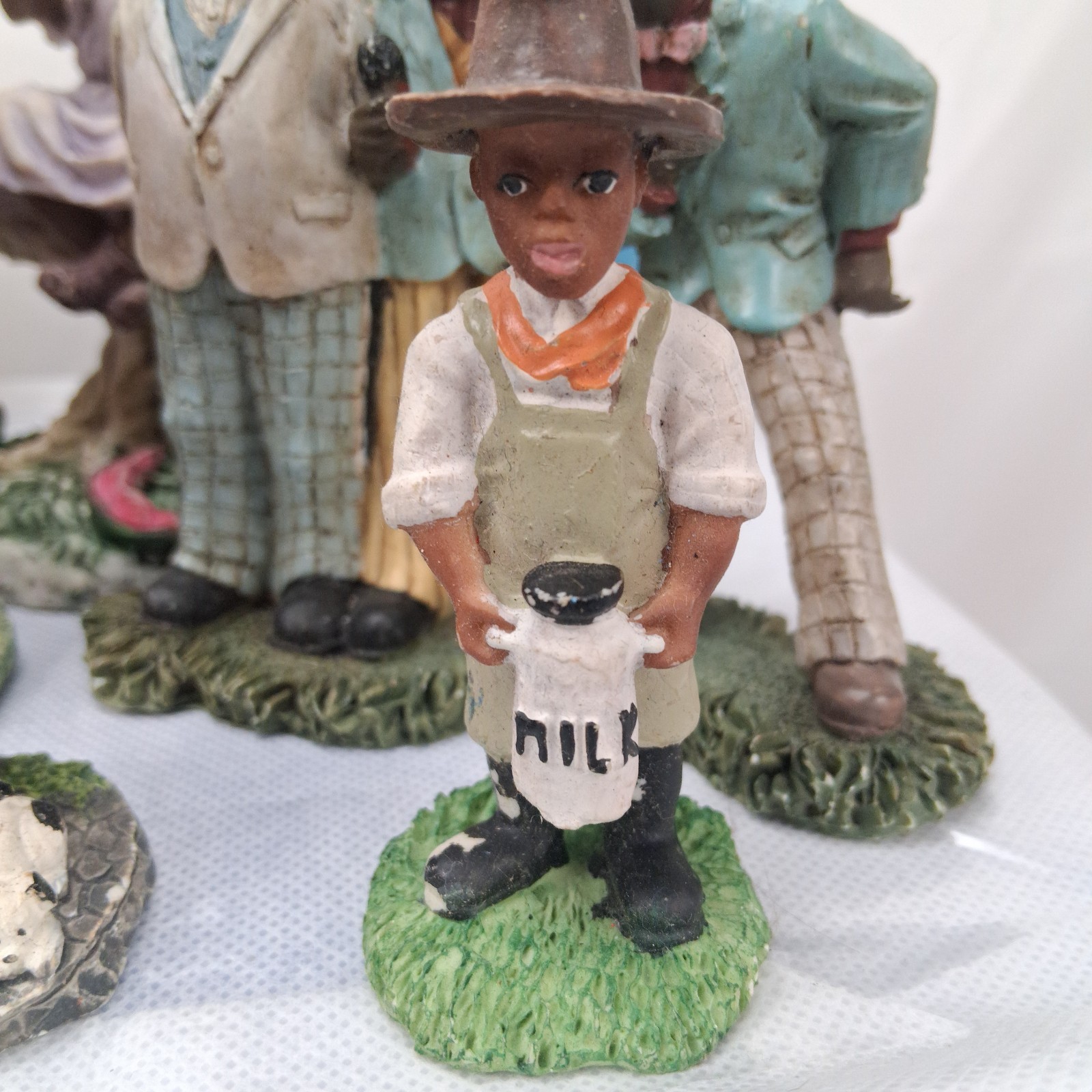 Vintage African American Resin Figurine Collection Lot Church Choir Kids Family Vintage African American Resin Figurine Collection Lot Church Choir Kids Family