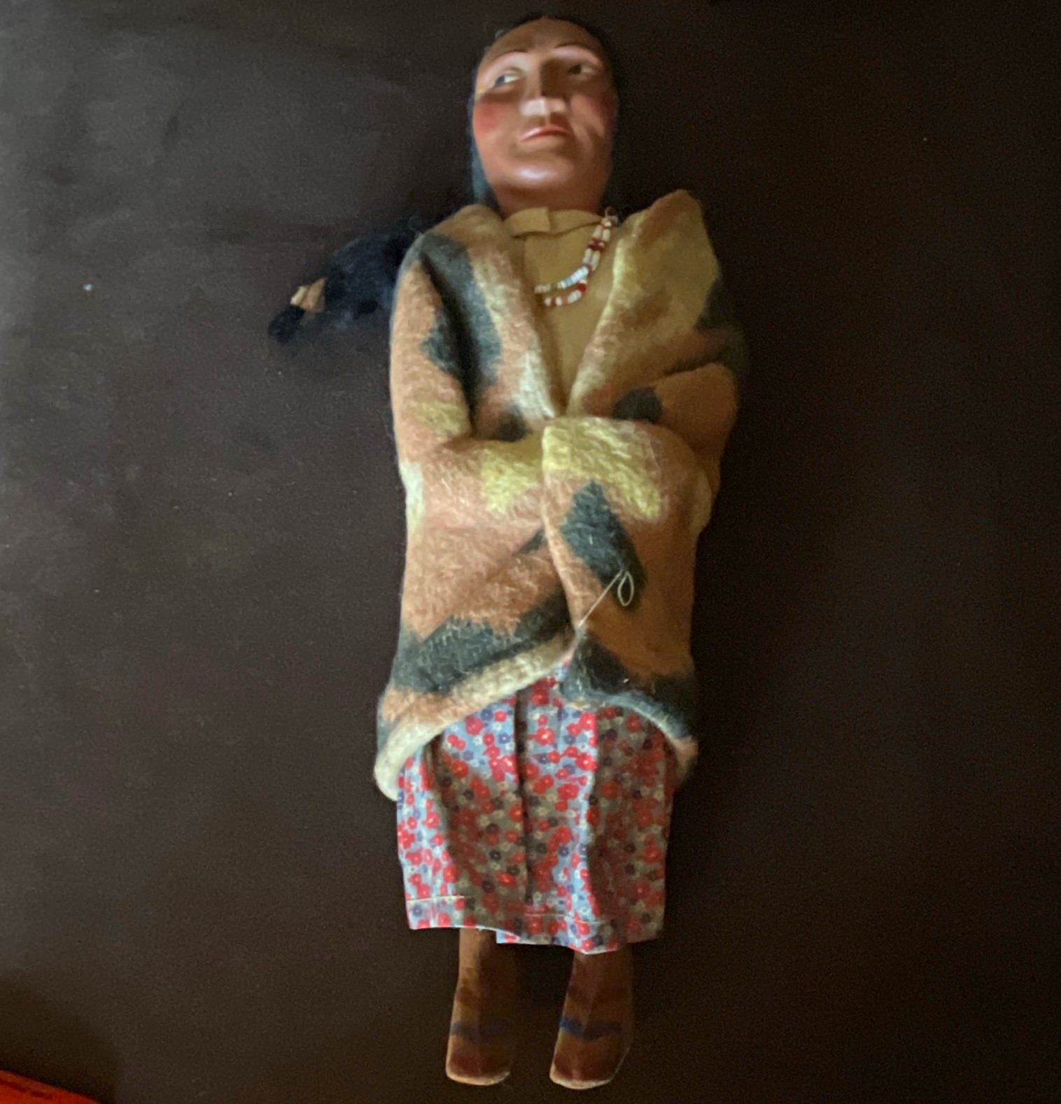 Vintage Skookum Native American Doll, Created around 1913, wooden face and legs Vintage Skookum Native American Doll, Created around 1913, wooden face and legs