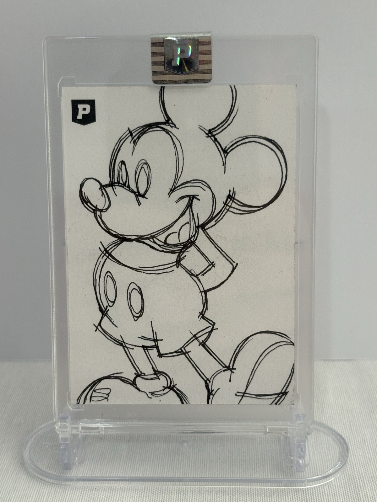 Pristine Authentic Mickey Mouse Sketch Card Fast Pass Mickey by Scott Cook