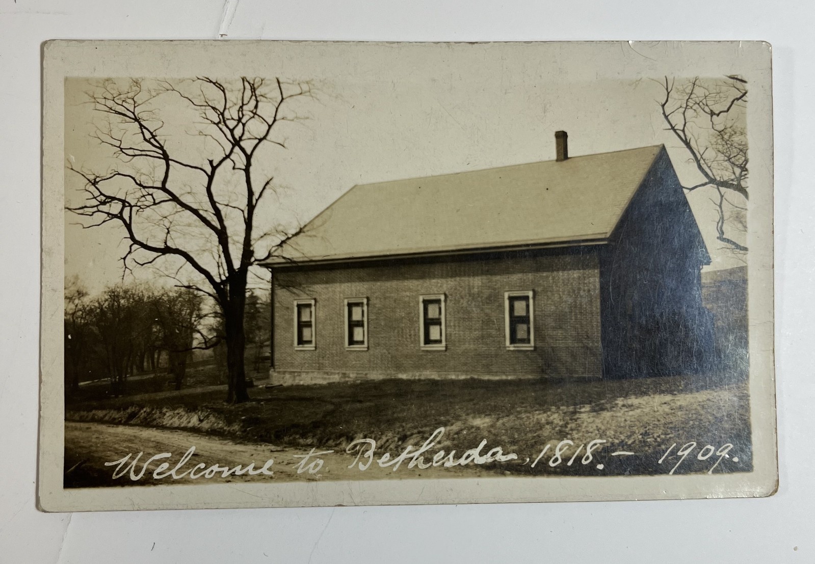 RPPC 1818 - 1909 Bethesda Meeting House Maryland Real Photo Postcard