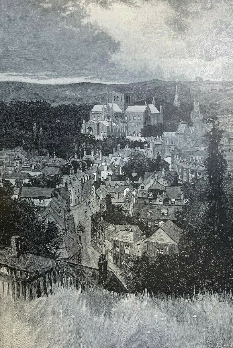 1889 England Winchester Cathedral illustrated 1889 England Winchester Cathedral illustrated