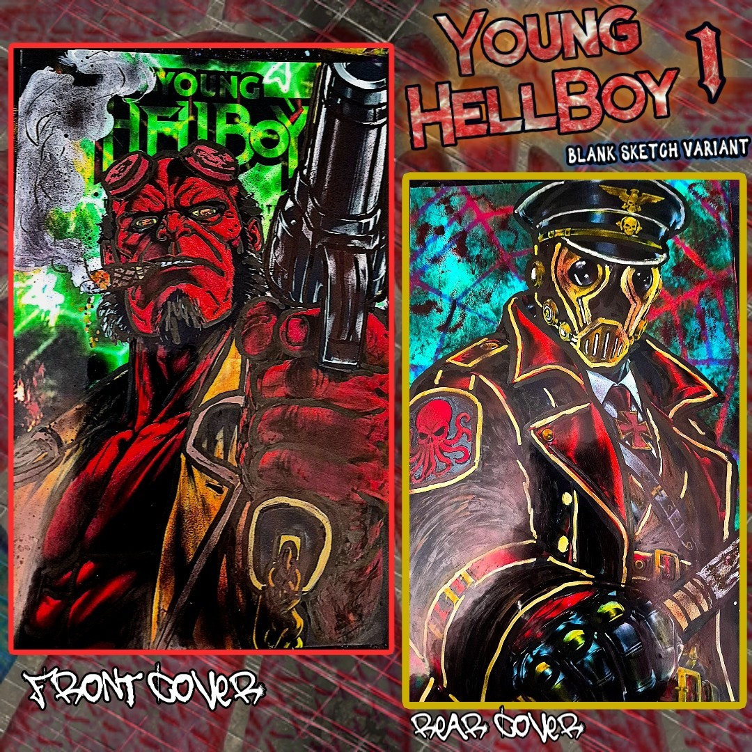 Young Hellboy 1 BossKong Original  Sketch Cover 1/1  Hellboy / Kroenen