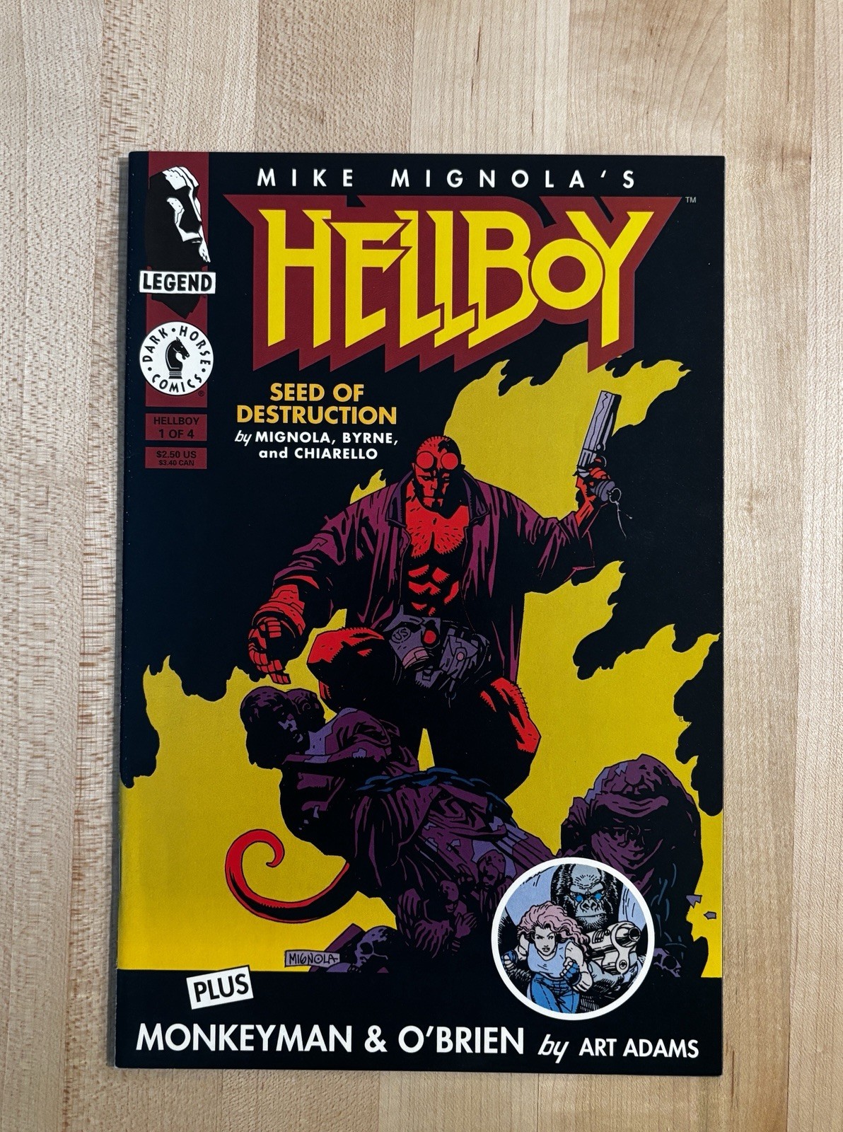 Hellboy: Seed of Destruction #1 Dark Horse Comics 1994, 1st solo Hellboy