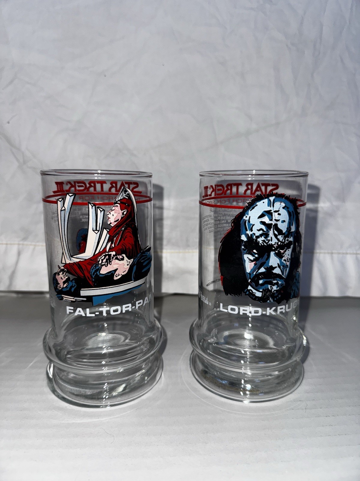 STAR TREK III Vintage 1984 Search for Spock TACO BELL Promo Glasses - Set of Two