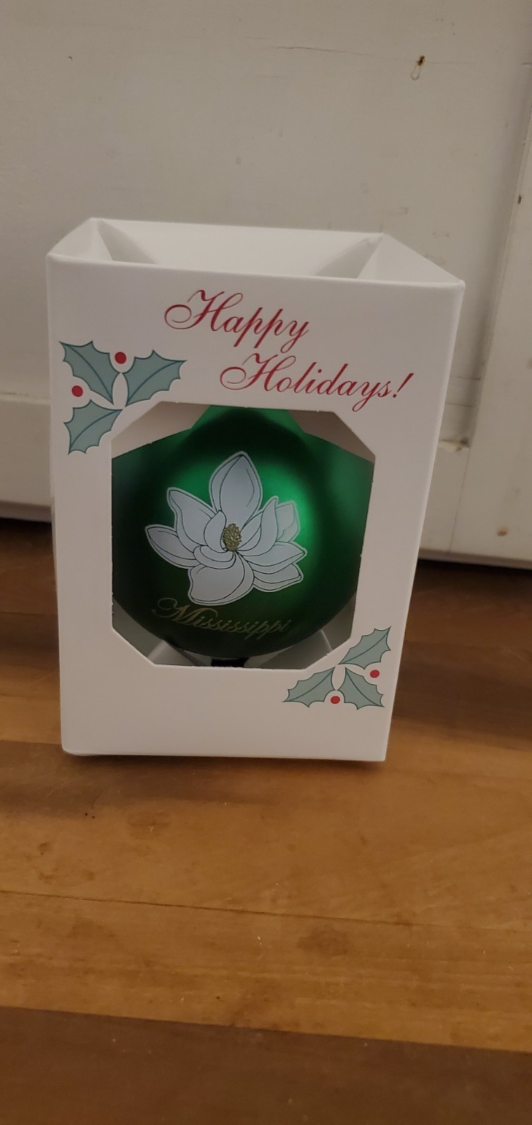 Mississippi Magnolia Shatter-resistant Christmas Ornament