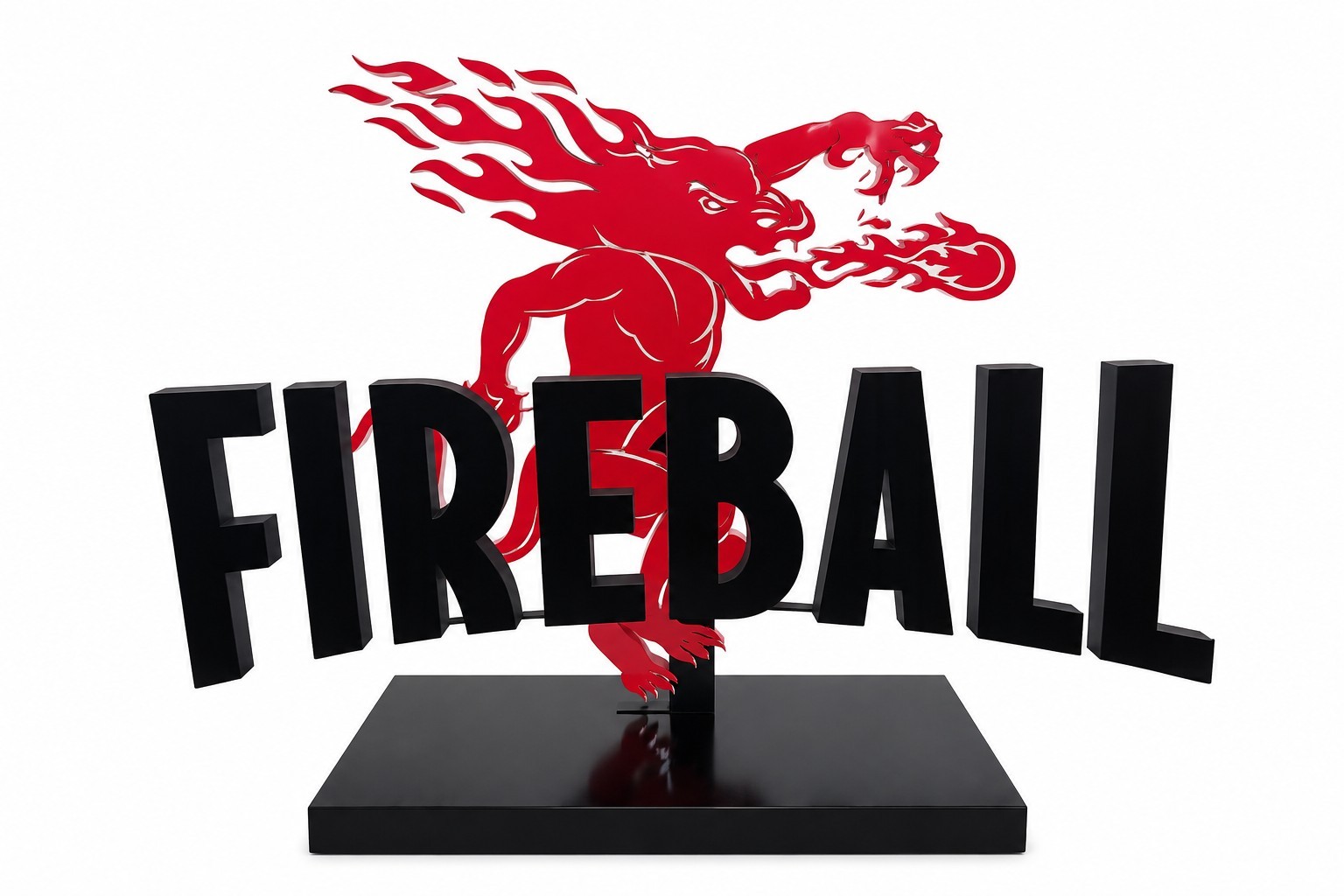 NEW FIREBALL Whiskey Promo Display Sign #1839/3003 – Large 3D Bar Display BNIB