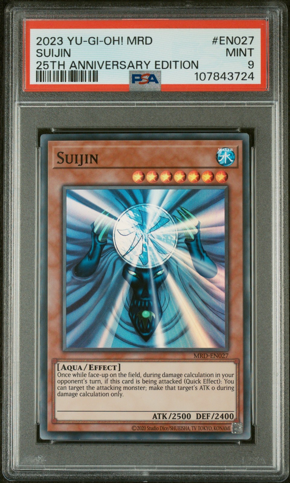 Suijin MRD-EN027 | Super Rare | YuGiOh Metal Raiders | PSA 9 Suijin MRD-EN027 | Super Rare | YuGiOh Metal Raiders | PSA 9