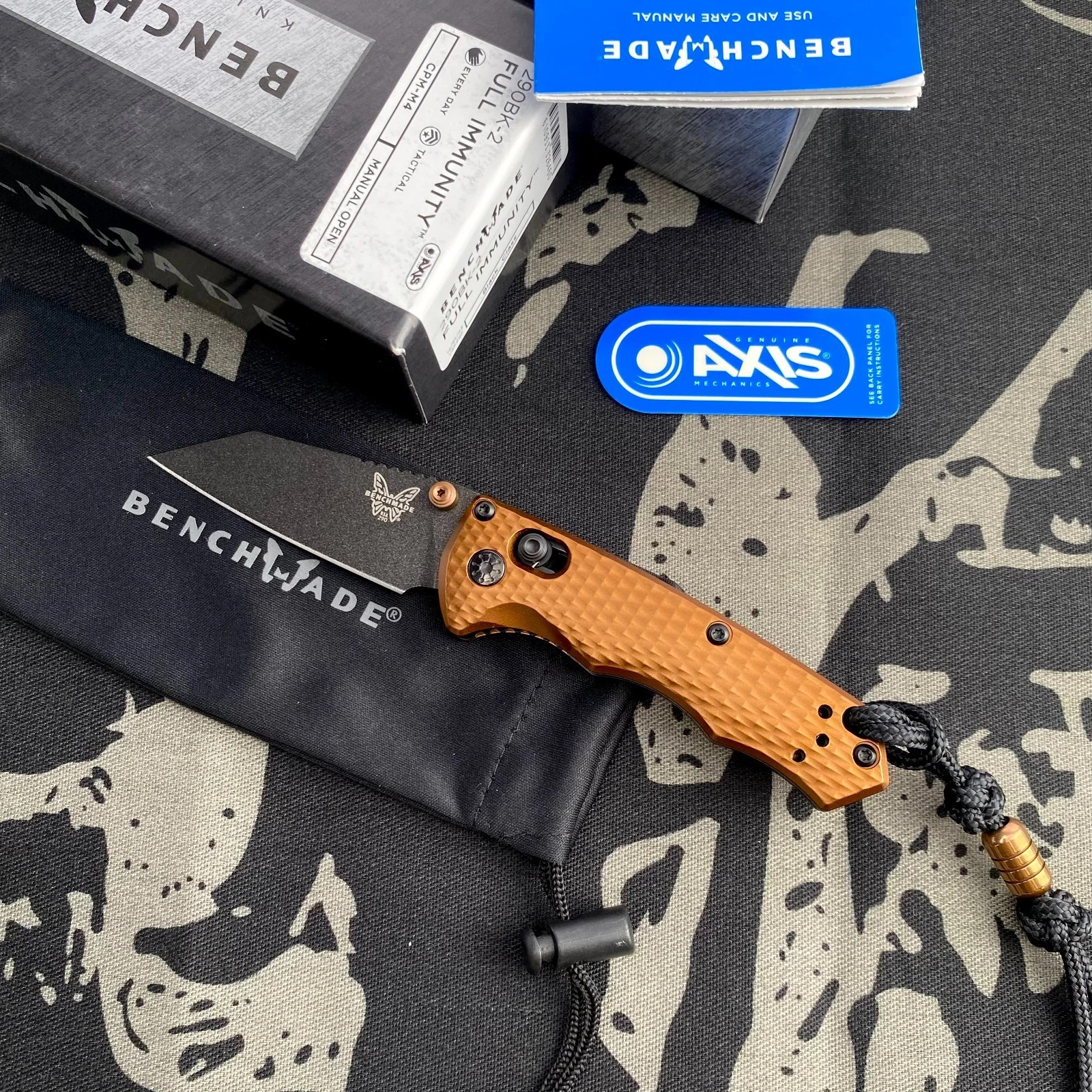 Benchmade 290BK-1 Full Immunity Flat Dark Earth CPM-M4 Blade AXIS Folding Knife Benchmade 290BK-1 Full Immunity Flat Dark Earth CPM-M4 Blade AXIS Folding Knife