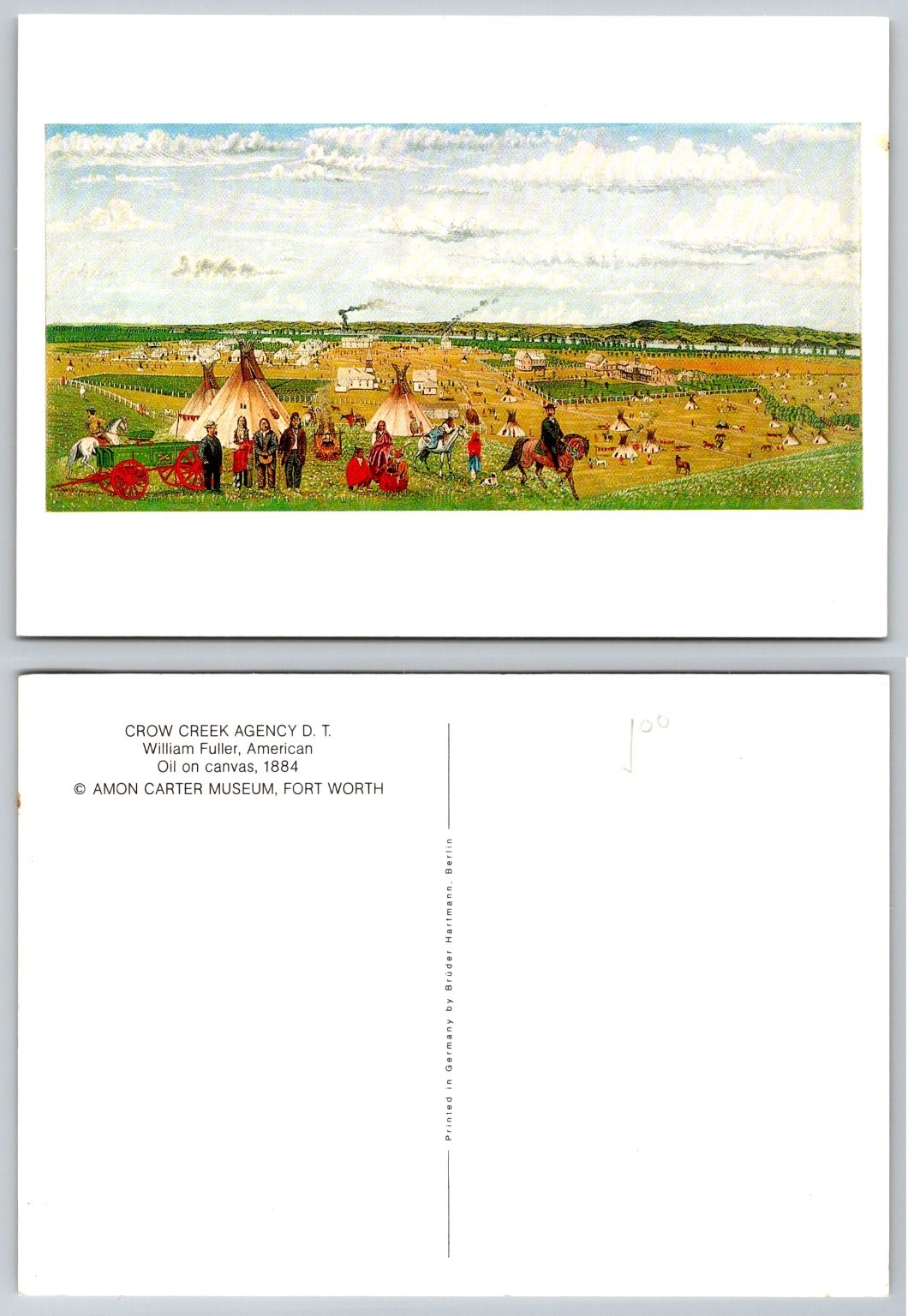 Crow Creek Agency D.T. William Fuller 1884 Painting Art Postcard Amon Carter Crow Creek Agency D.T. William Fuller 1884 Painting Art Postcard Amon Carter