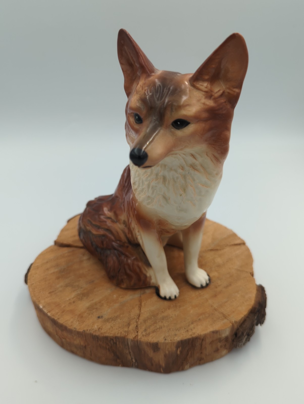 Vintage Coopercraft Ceramic Red Fox Figurine Staffordshire England Label Sticker