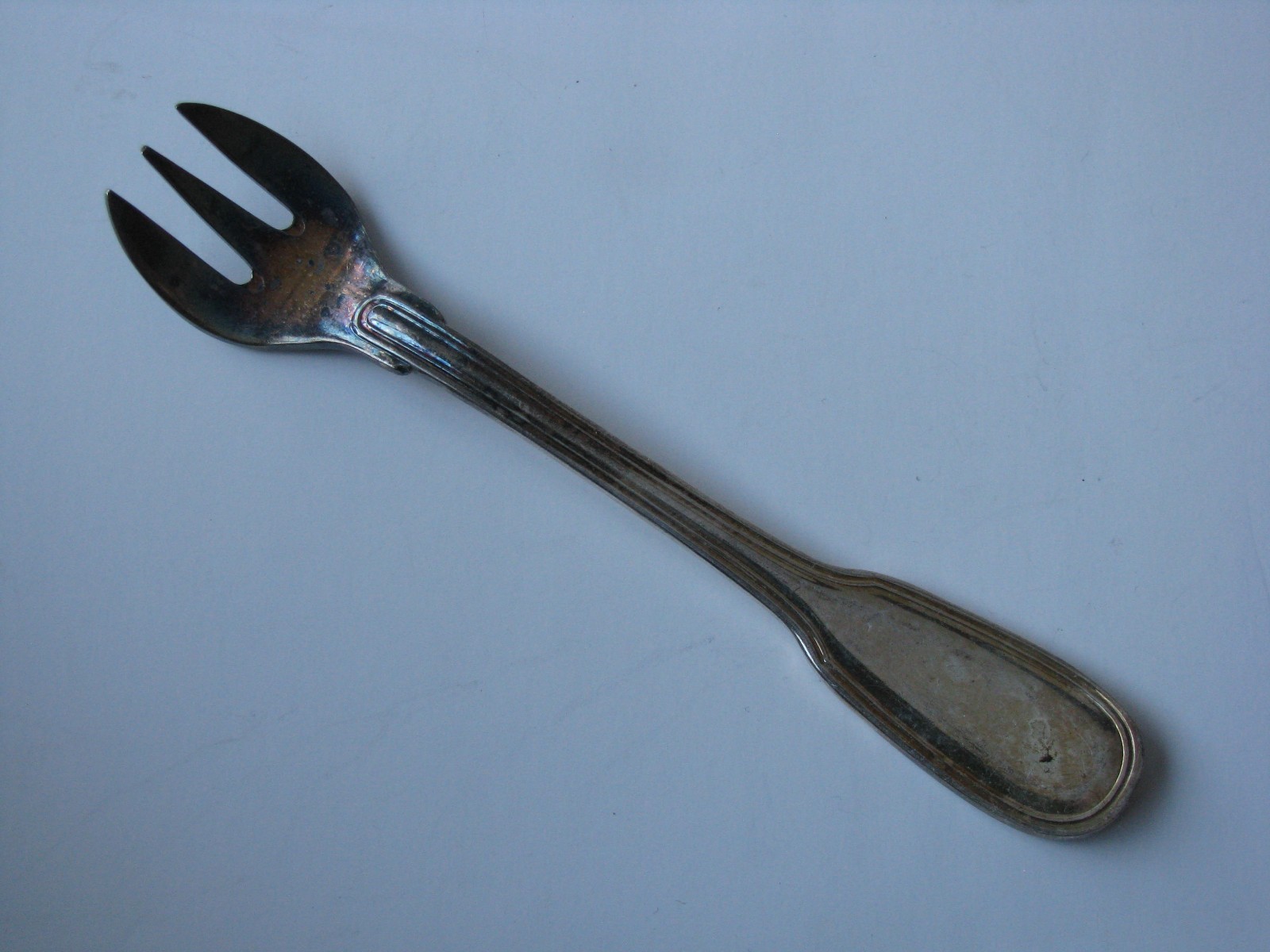 Vtg Sm Silver Plate Silverplate DJ Japan Dinner Serving Relish Tray Olive Fork