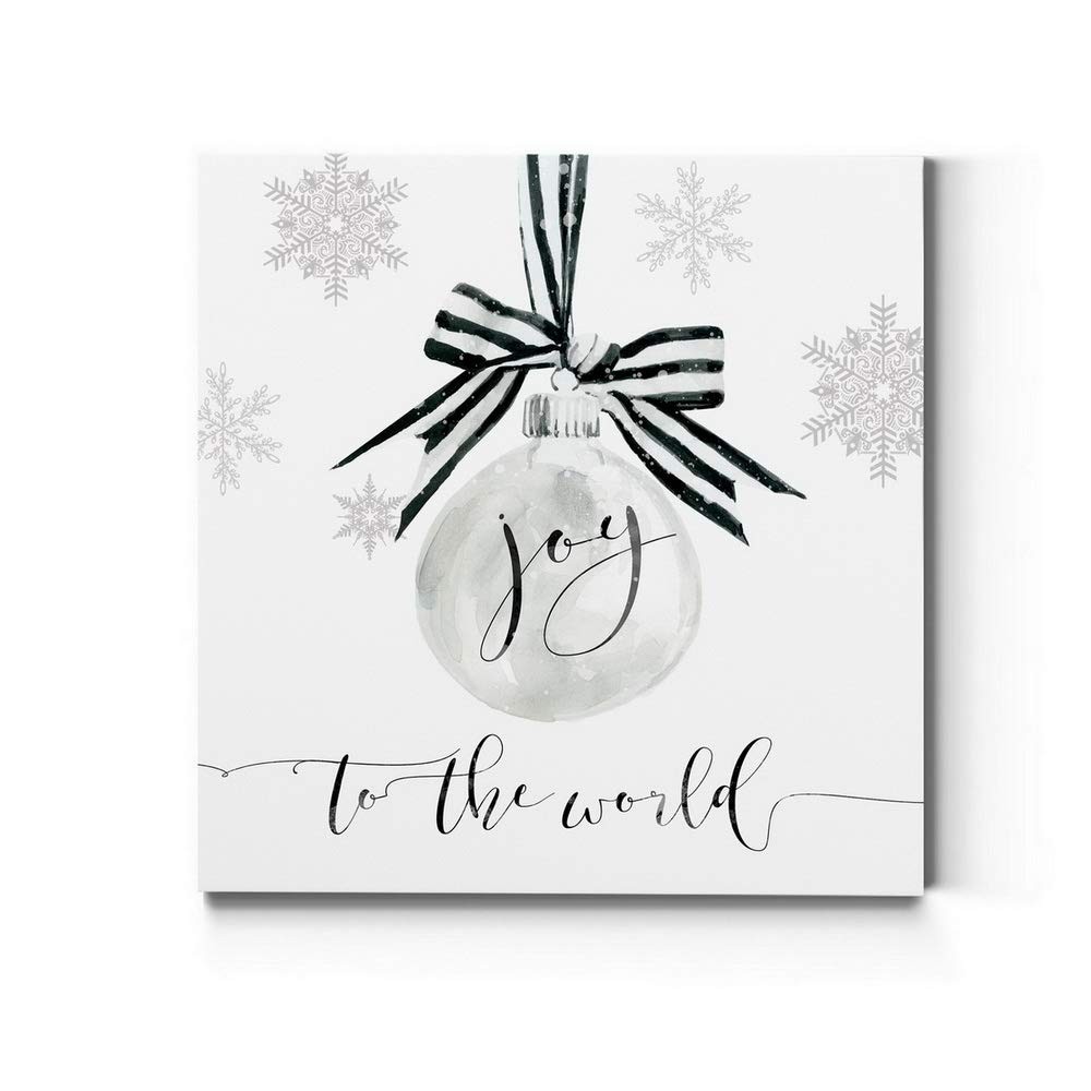 Renditions Gallery Joy to the World Ornament Wall Art Black & White Snowflake