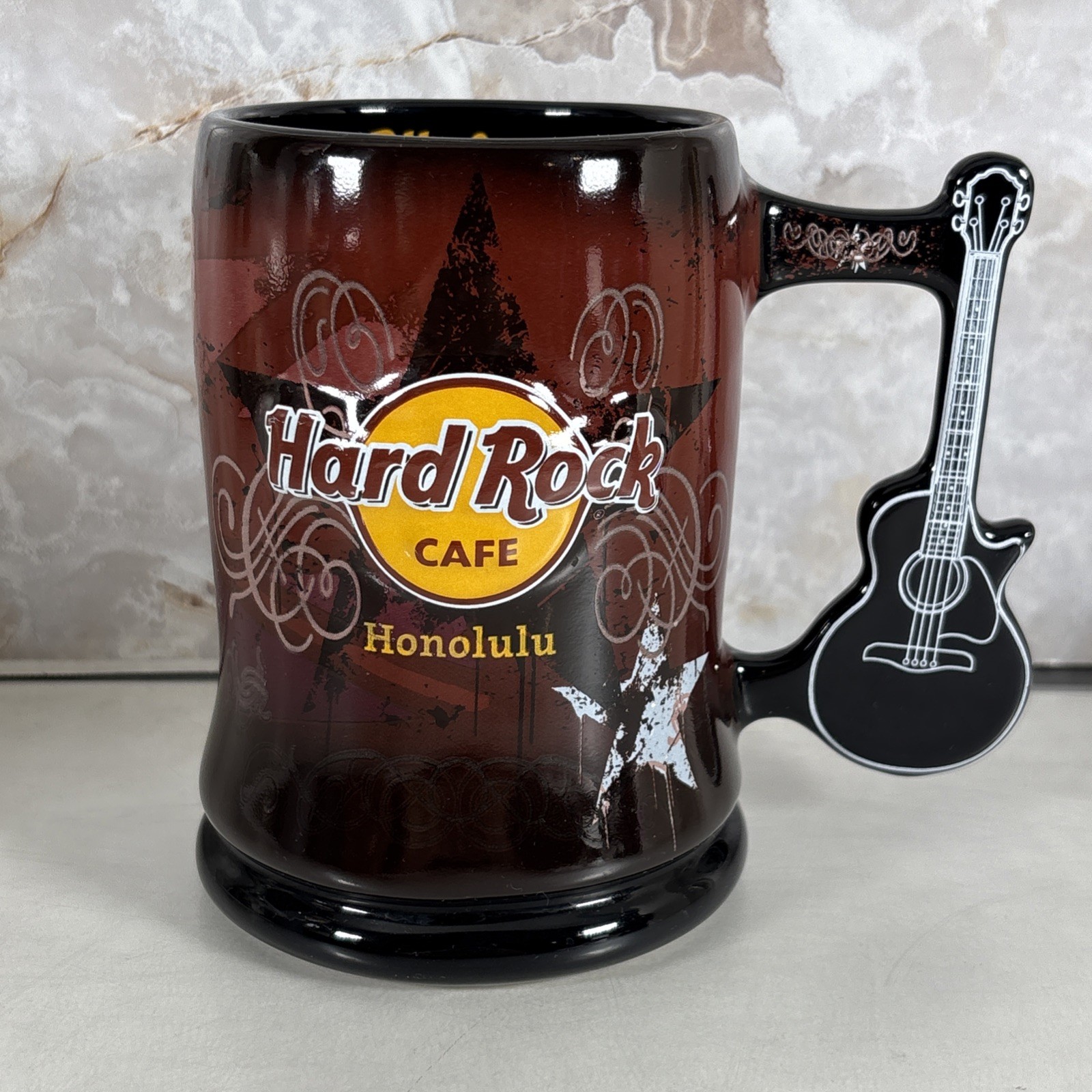 Hard Rock Cafe Honolulu 3D Mug*Guitar Handle*Pre-Owned*Free Shipping 