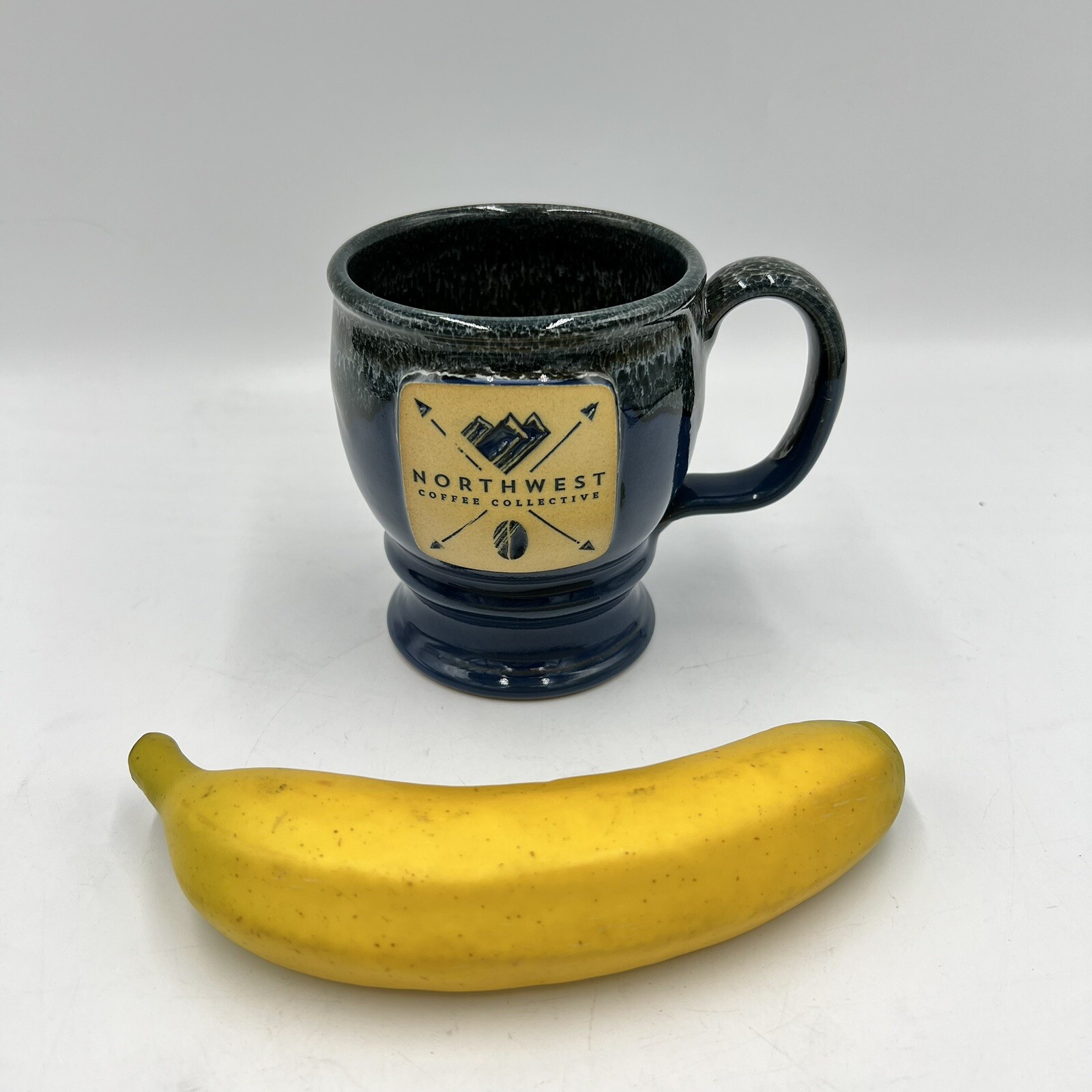 Deneen Pottery Northwest Coffee Mug Collective Hand Thrown Blue Drip Deneen Pottery Northwest Coffee Mug Collective Hand Thrown Blue Drip