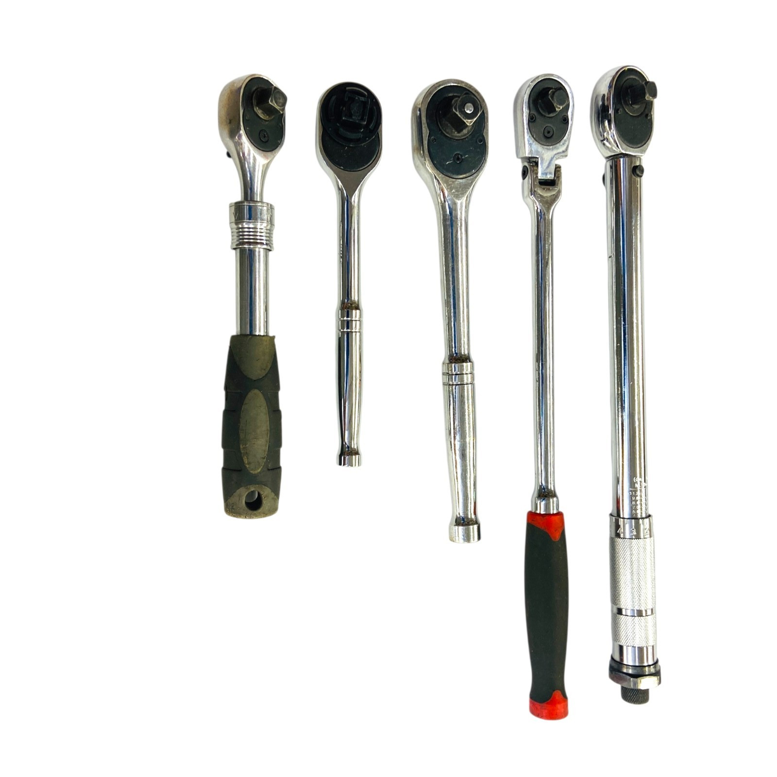 Mixed Ratchet & Torque Wrench Lot 5 Pc Pittsburgh 3/8 Flex Head Power Torque 1/2