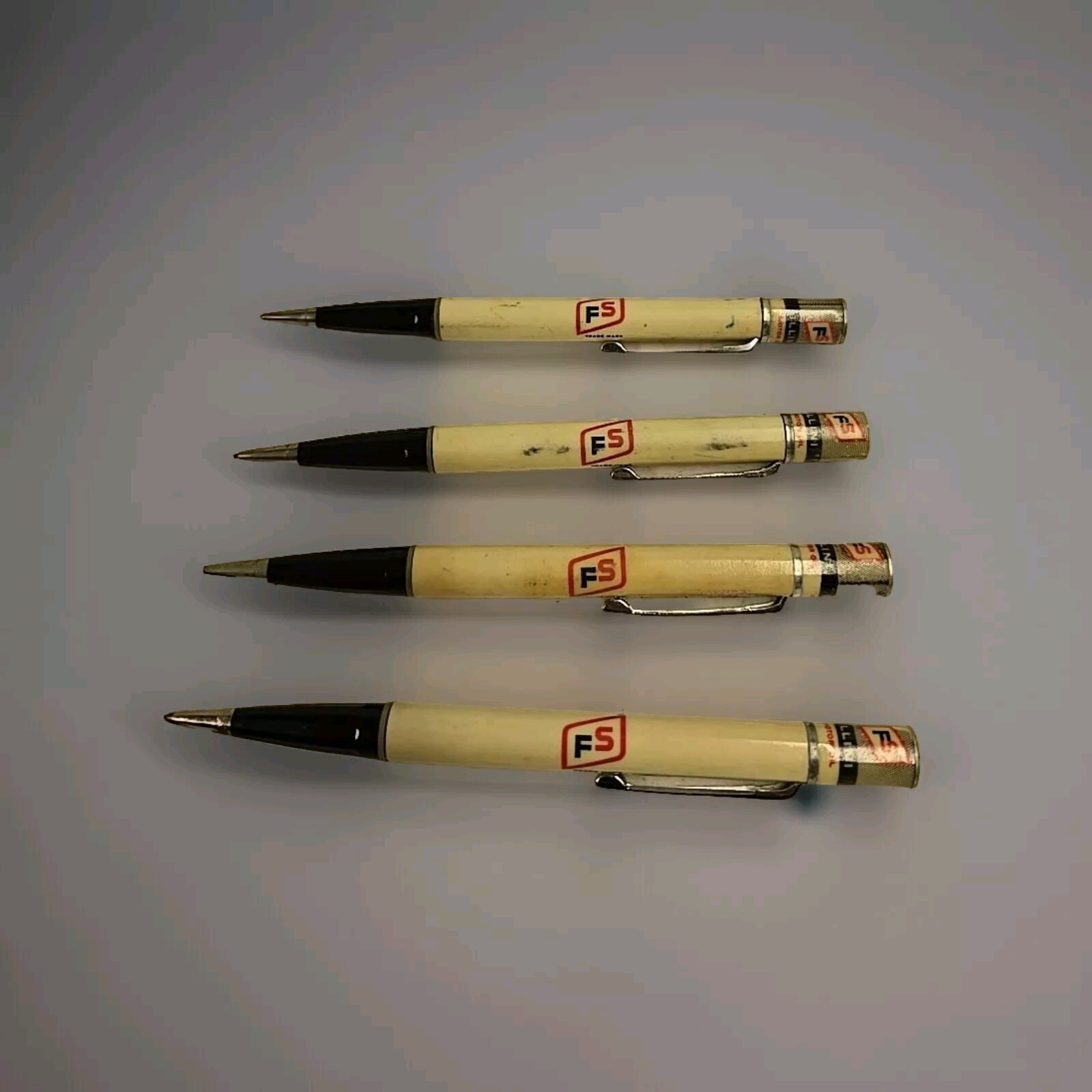 Vintage Illini Motor Oil Eureka IL FS Advertising Mechanical Pencil Lot Of 4