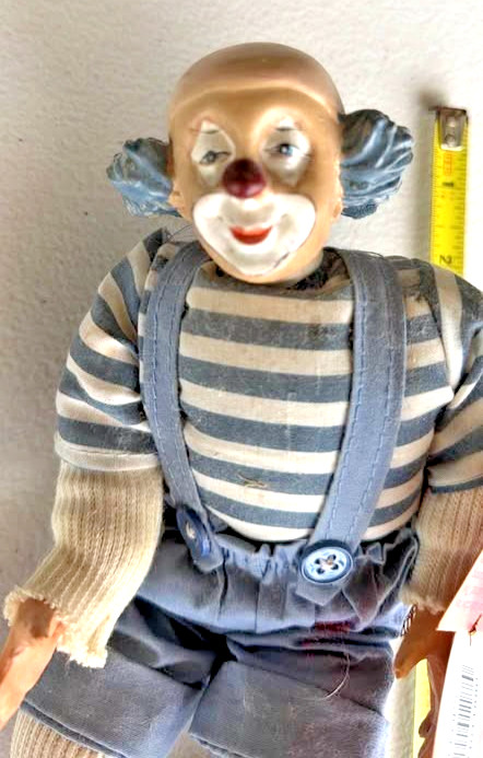 Vintage Show-Stoppers Flip Flops Porcelain Clown Doll 11\ Vintage Show-Stoppers Flip Flops Porcelain Clown Doll 11\