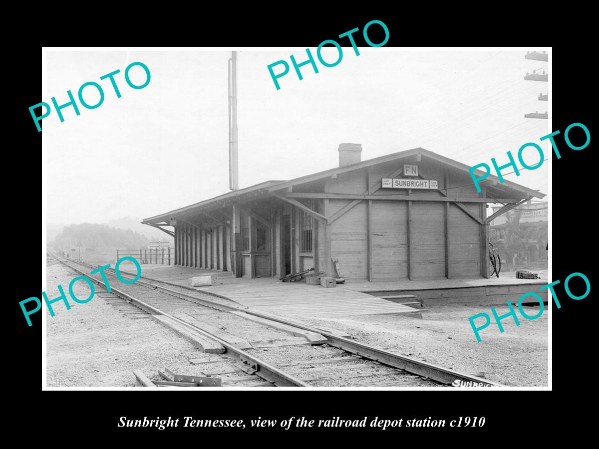 Sunbright Tennessee The Railroad Depot Station 1910 Large Historic Old Photo