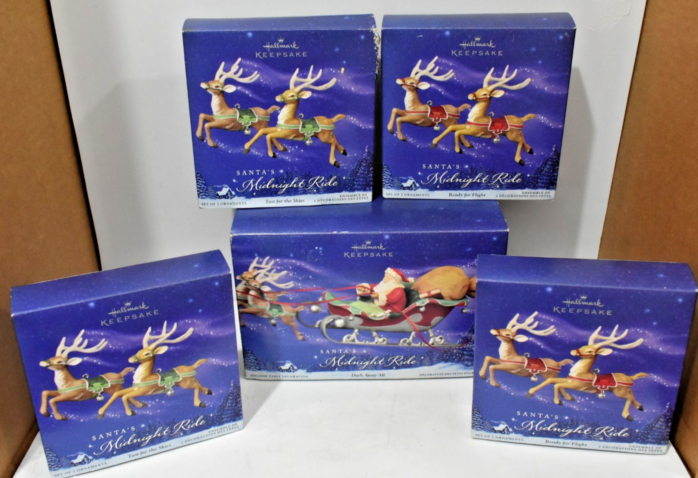 Hallmark Keepsake SANTA'S MIDNIGHT RIDE DASH AWAY ALL Complete Set 2005 Hallmark Keepsake SANTA'S MIDNIGHT RIDE DASH AWAY ALL Complete Set 2005