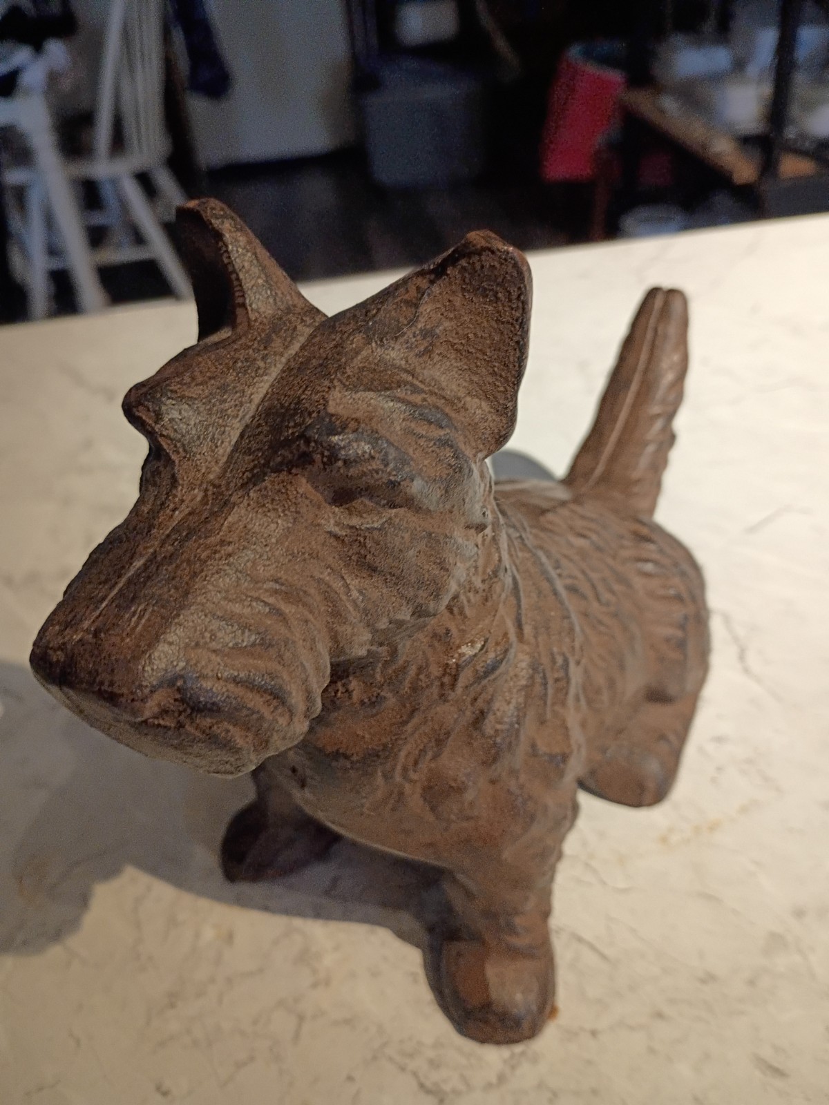 Vintage Cast Iron Sitting Scottish Scottie Terrier Dog Doorstop Vintage Cast Iron Sitting Scottish Scottie Terrier Dog Doorstop