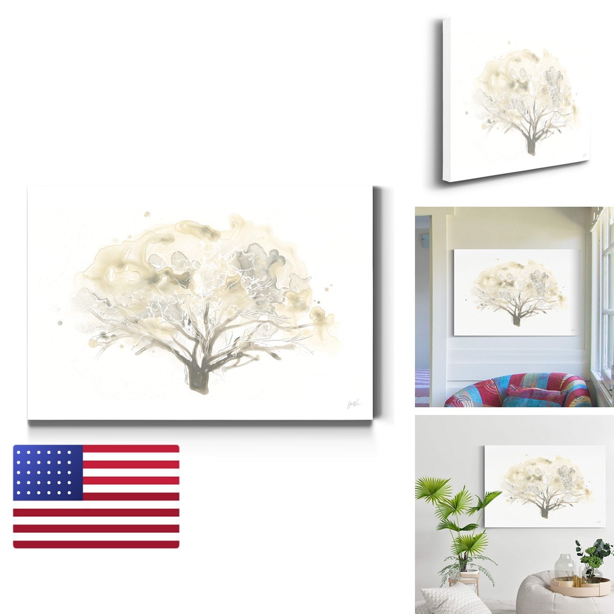 Renditions Gallery Canvas Wall Art Neutral Arbor II 18X27 Renditions Gallery Canvas Wall Art Neutral Arbor II 18X27