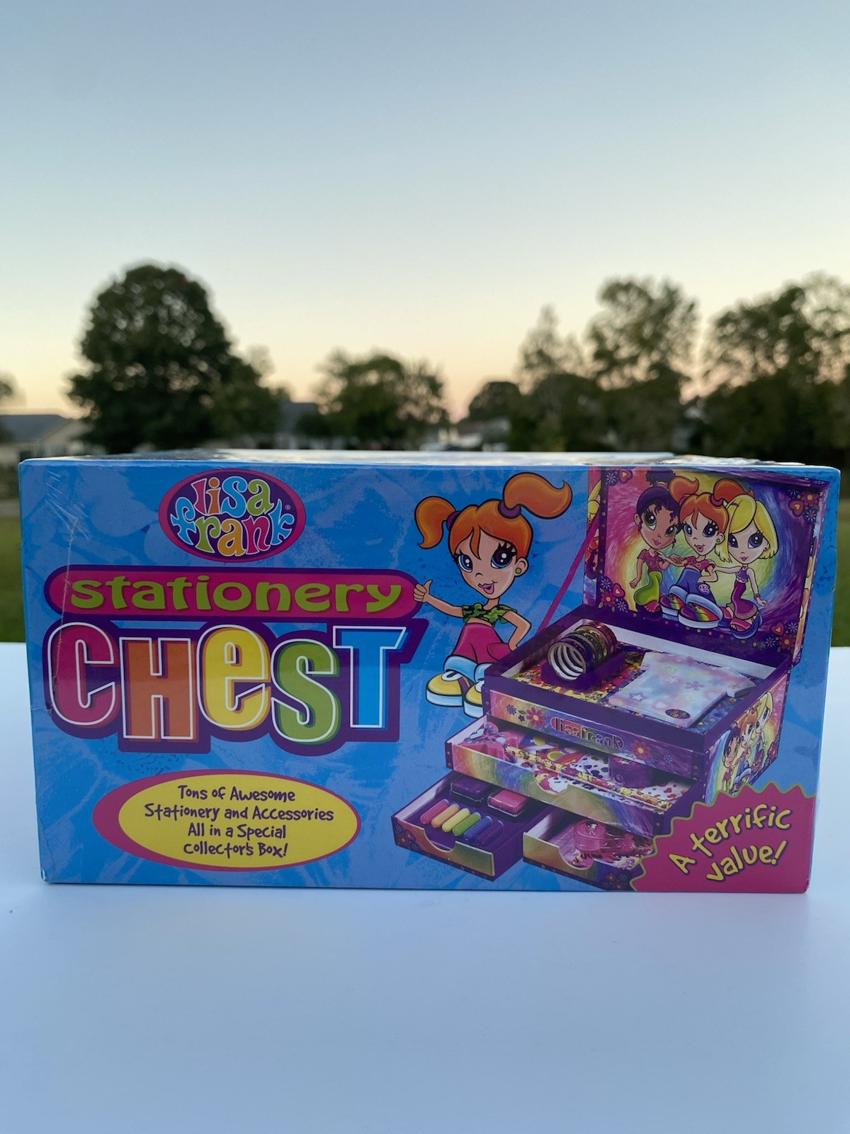 🌈Vintage Lisa Frank Cheyenne Cowgirl Rainbow Chaser Stationery Chest Sealed NOS