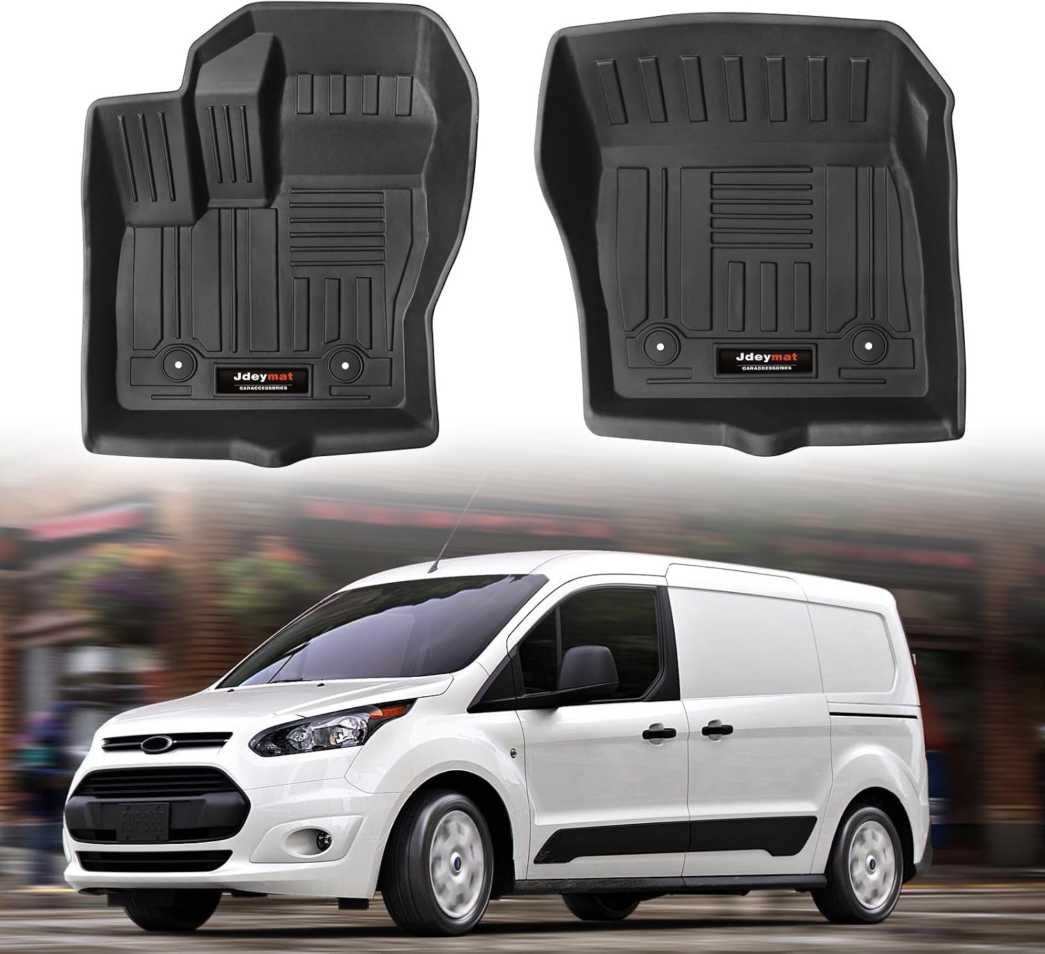 Custom Fit for 2014-2021 Ford Transit Connect Accessories Floor Mats Front Li...