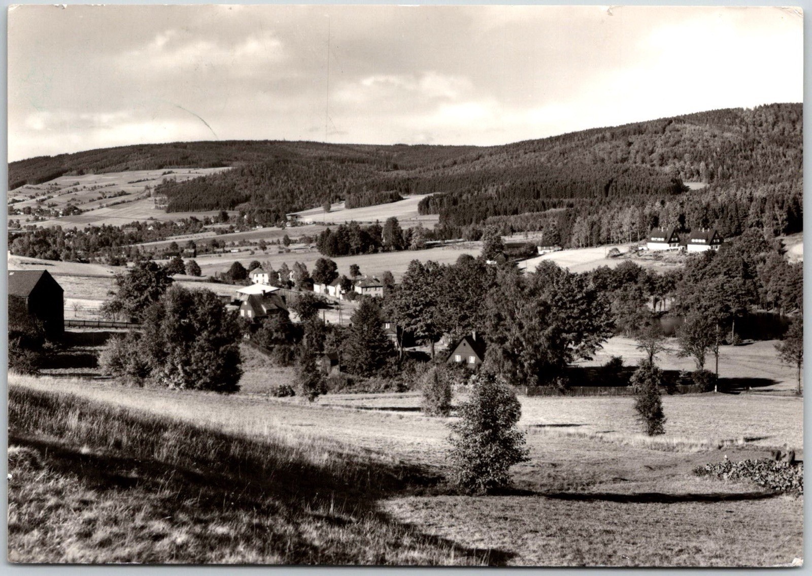 Erlbach Germany Village Scene C.1970s Sepia Tone Real Photo Postcard