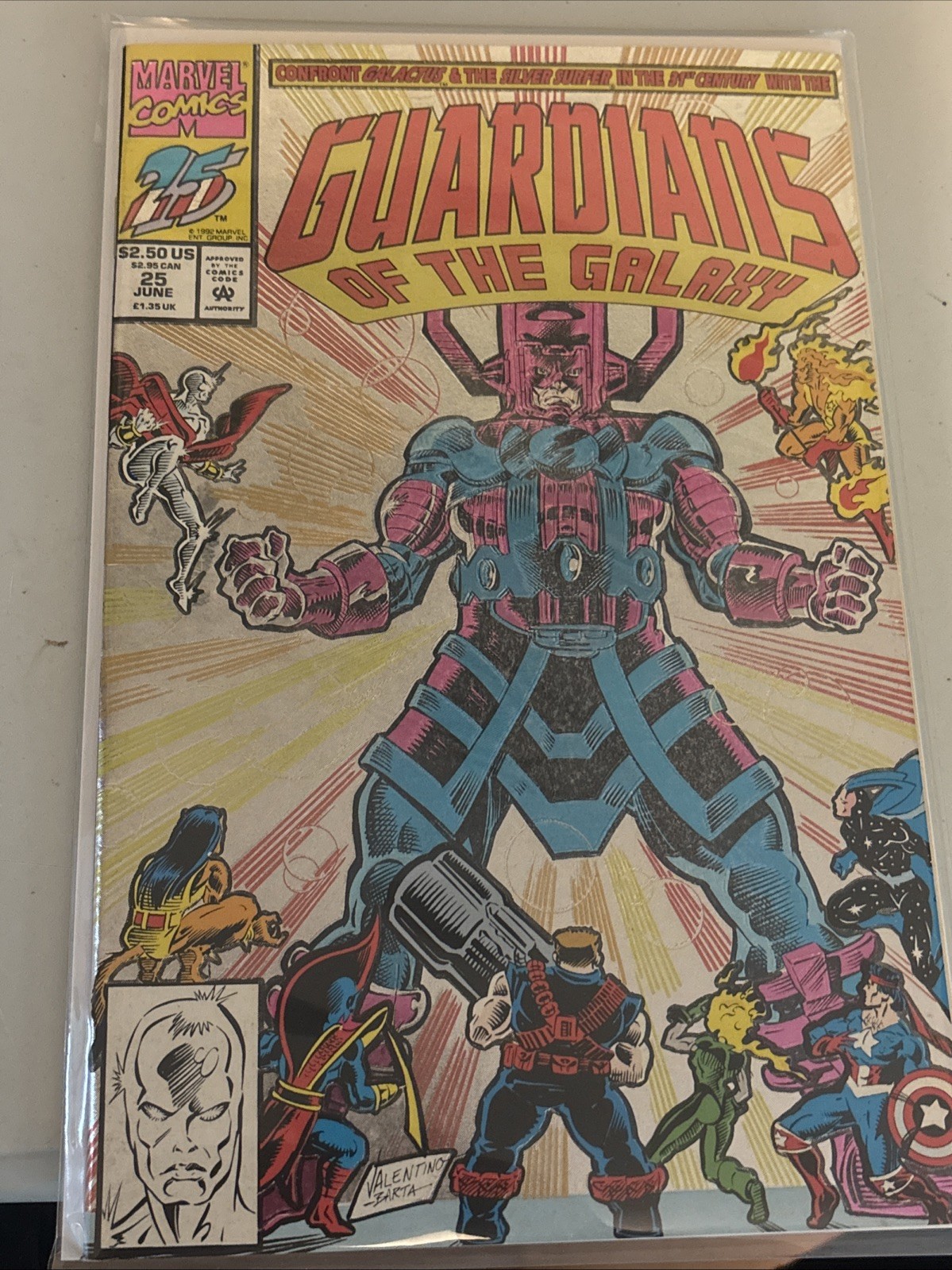 Guardians of the Galaxy #25 Marvel 1992 Galactus FOIL Enhanced Jim Valentino Guardians of the Galaxy #25 Marvel 1992 Galactus FOIL Enhanced Jim Valentino