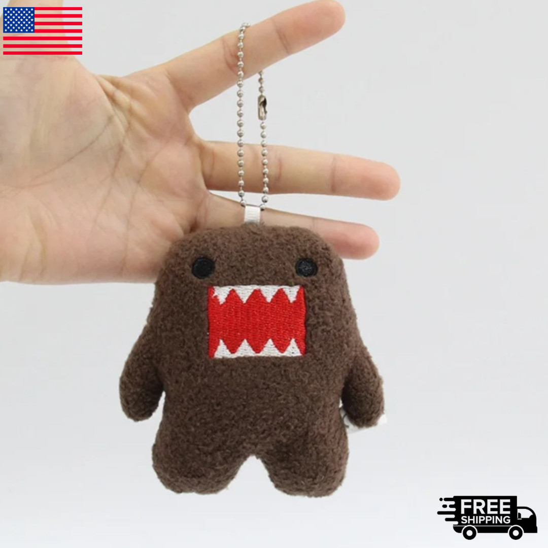 Sekiguchi Domo-kun Mini plush Mascot Key Chain H9×W8×D4cm NHK Television NWT JP