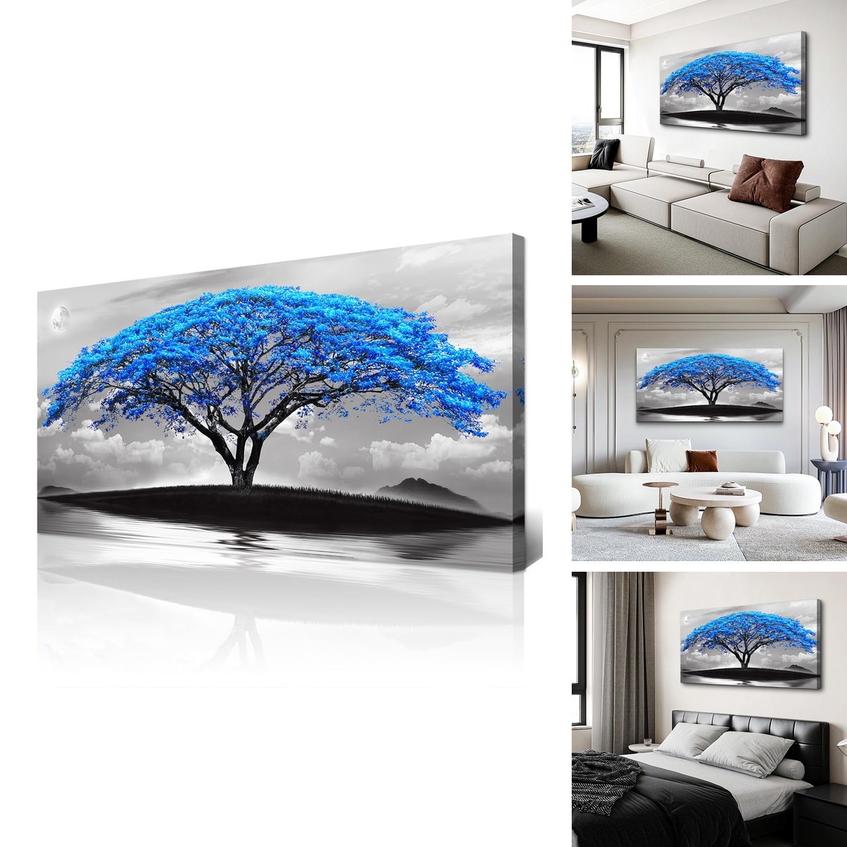 Wapluam Black And White Pictures Large Canvas Prints Wall Art Living Room