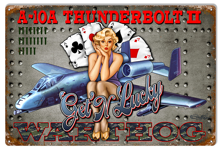 A-10A THUNDERBOLT II WW2 PLANE PINUP GIRL 18 A-10A THUNDERBOLT II WW2 PLANE PINUP GIRL 18