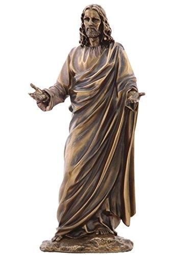 US 12.13 Inch Jesus (Son of God) with Open Arms Cold Cast Bronze Figurine US 12.13 Inch Jesus (Son of God) with Open Arms Cold Cast Bronze Figurine