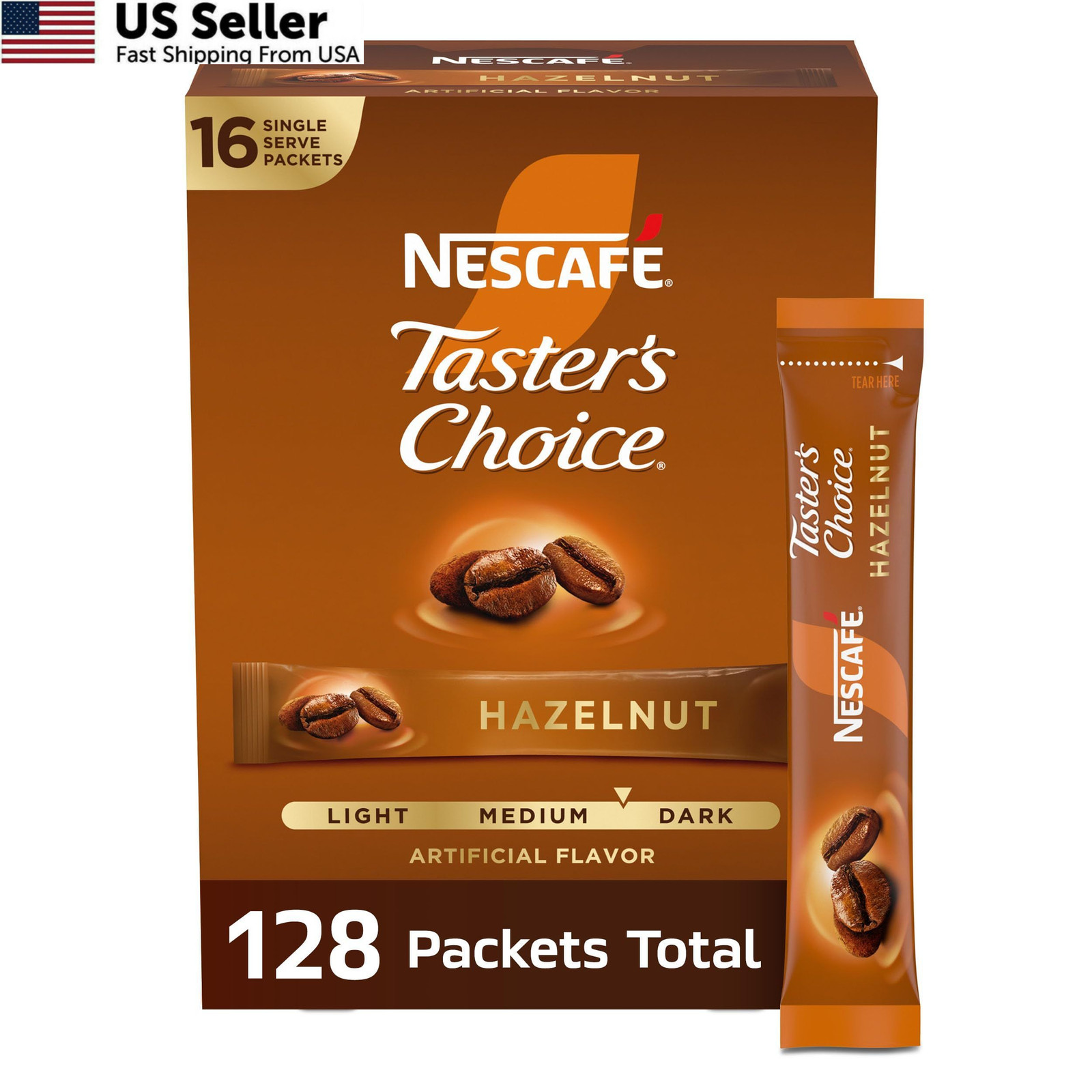 NESCAFÉ Taster's Choice, Instant Coffee Packets, 16 Count (Pack of 8), Black NESCAFÉ Taster's Choice, Instant Coffee Packets, 16 Count (Pack of 8), Black