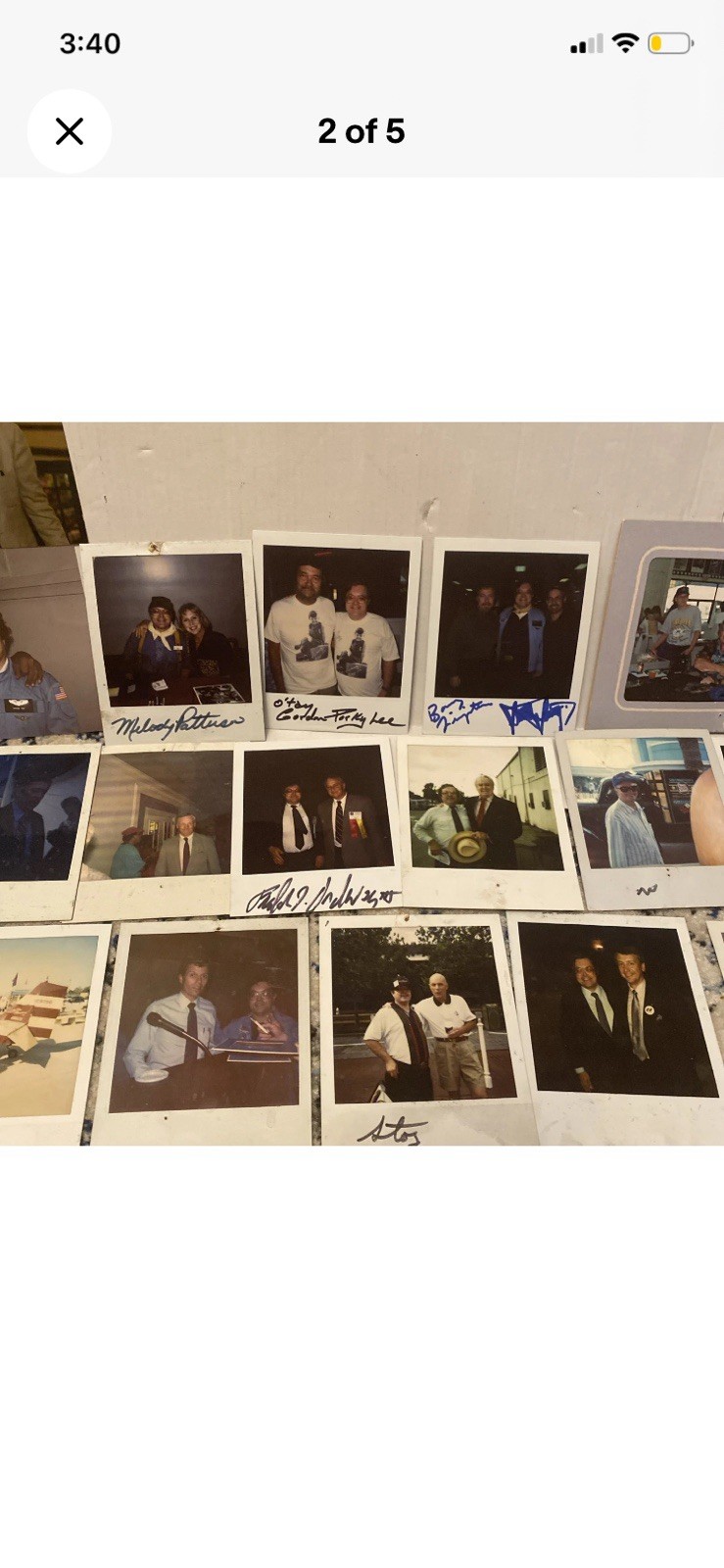 Vintage Polaroid & Photos Signed X5 Total Of 17 Mystery Actors