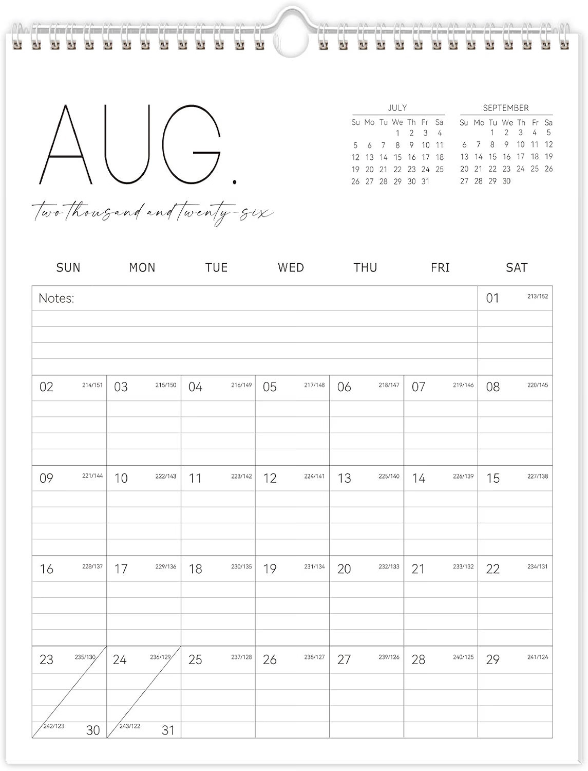 Guasslee Wall Calendar 2026-2027,19 Months Jun 2026-Dec 2027, 14