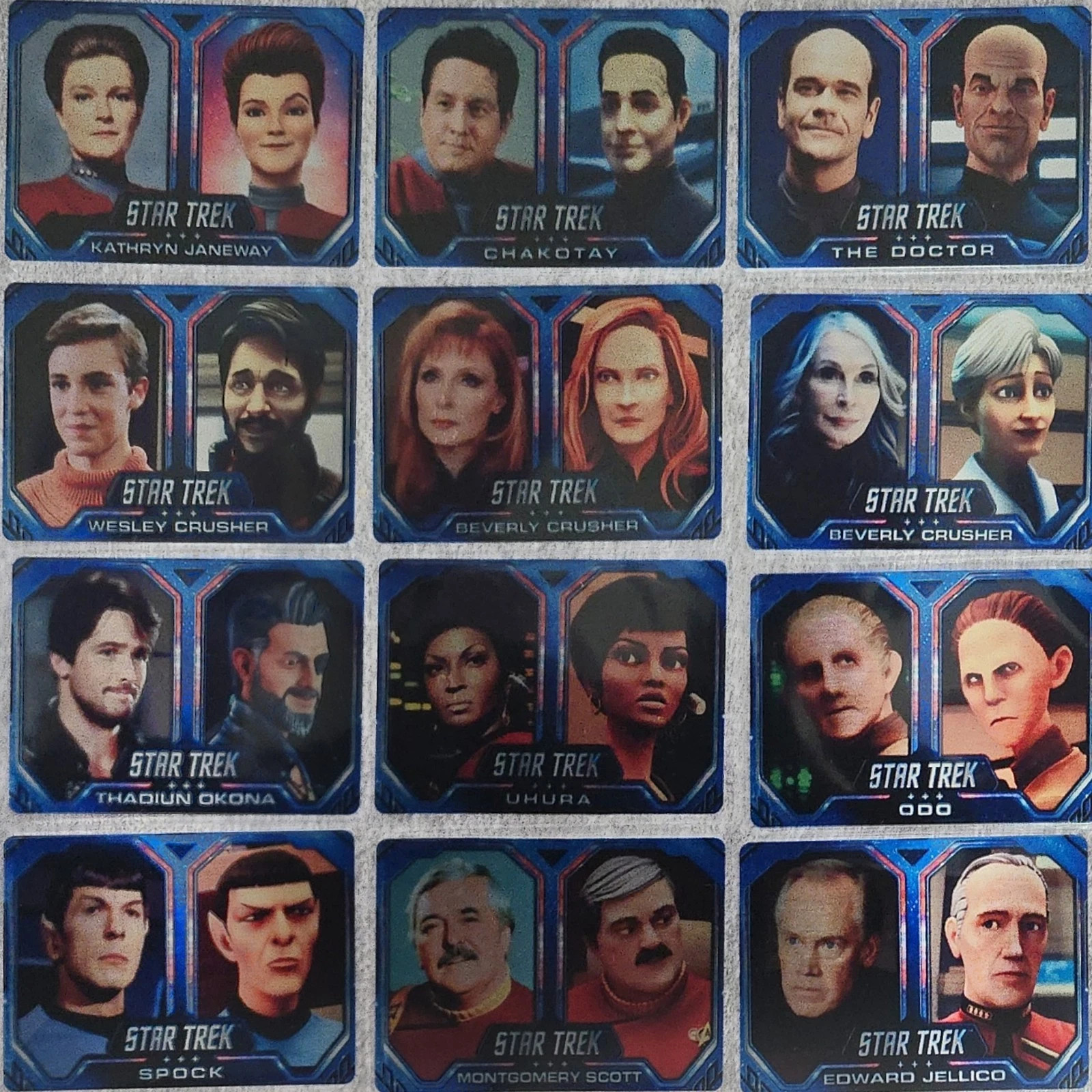 SCARCE Star Trek Voyager A&I 12 Card Animated Legacy Metal Set /75 SCARCE Star Trek Voyager A&I 12 Card Animated Legacy Metal Set /75
