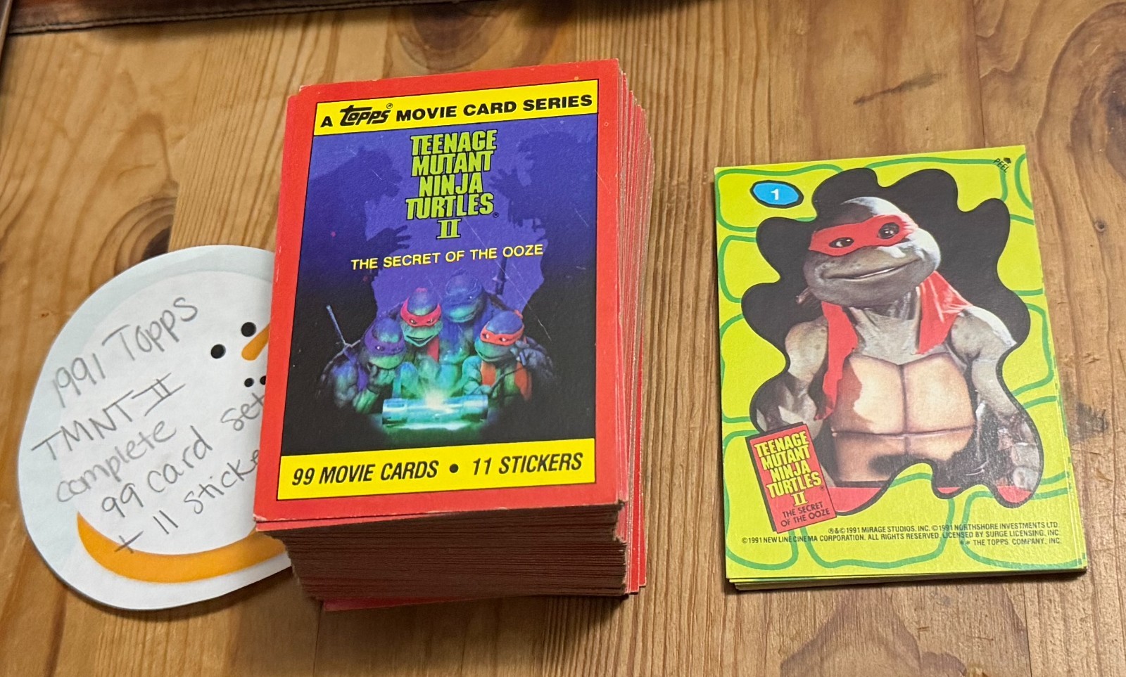 1991 Topps Teenage Mutant Ninja Turtles II Complete 99 Card & 11 Sticker Set 1991 Topps Teenage Mutant Ninja Turtles II Complete 99 Card & 11 Sticker Set