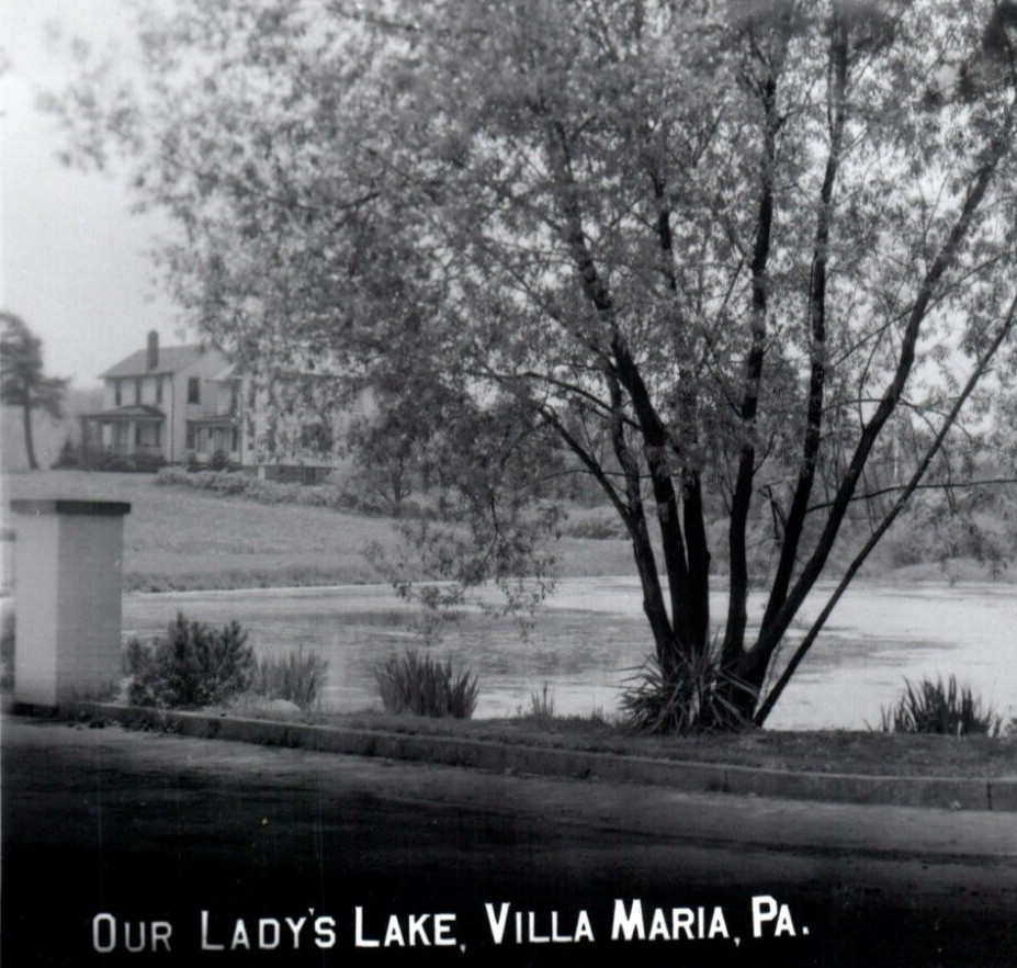 Vintage Postcard Our Lady\'s Lake Villa Maria Pennsylvania PA Religious-PA88