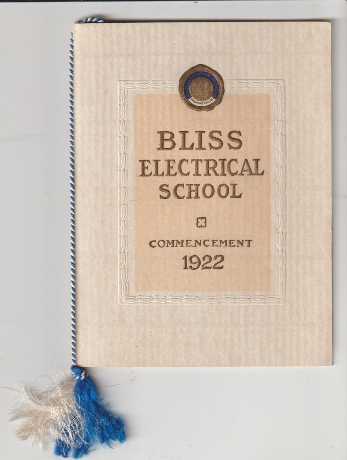 Bliss Electrical School 1922 Washington D. C. Commencement