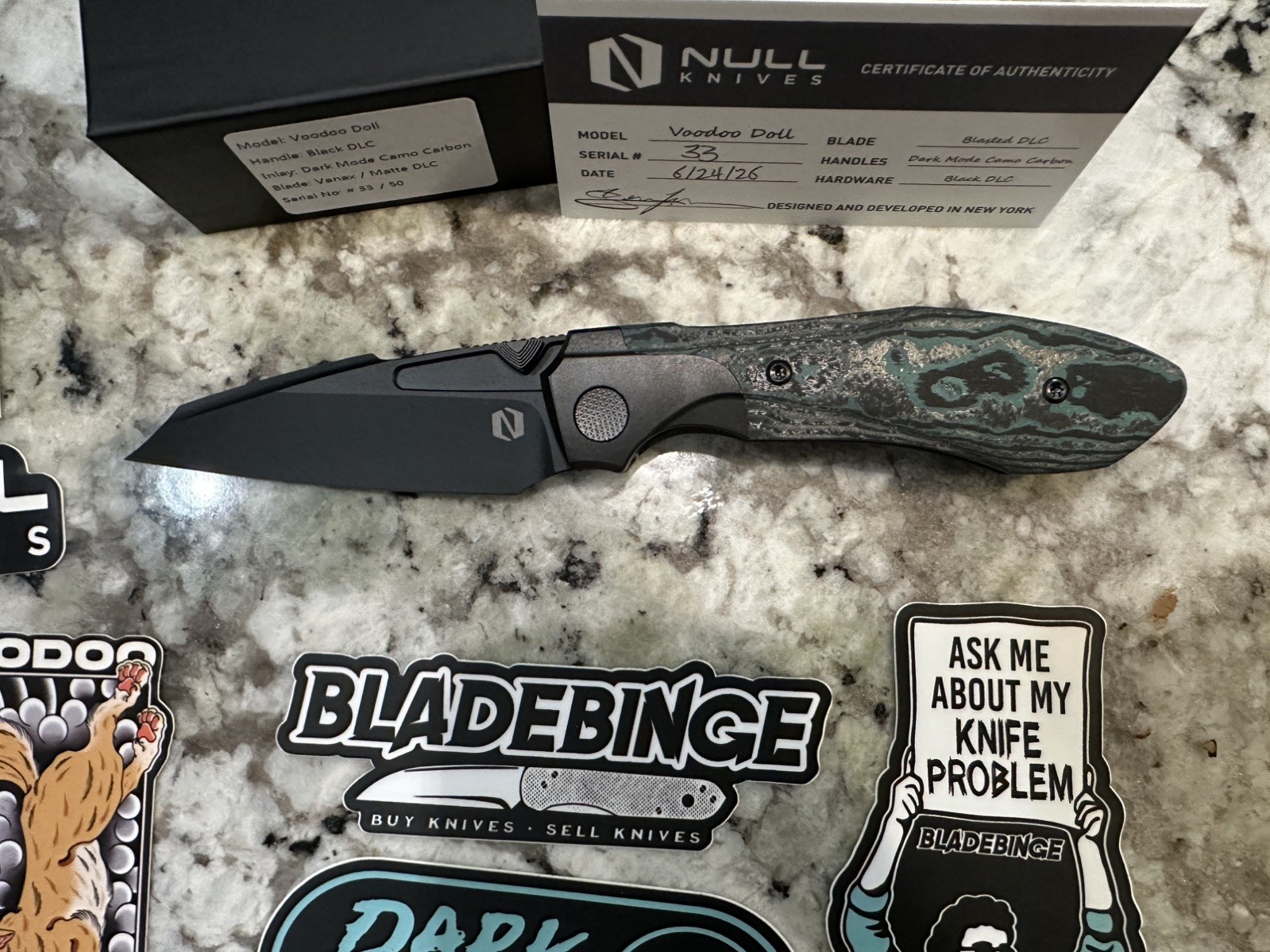 Bladebinge x Null Knives Dark Mode Voodoo Doll #33 Exclusive New Drop