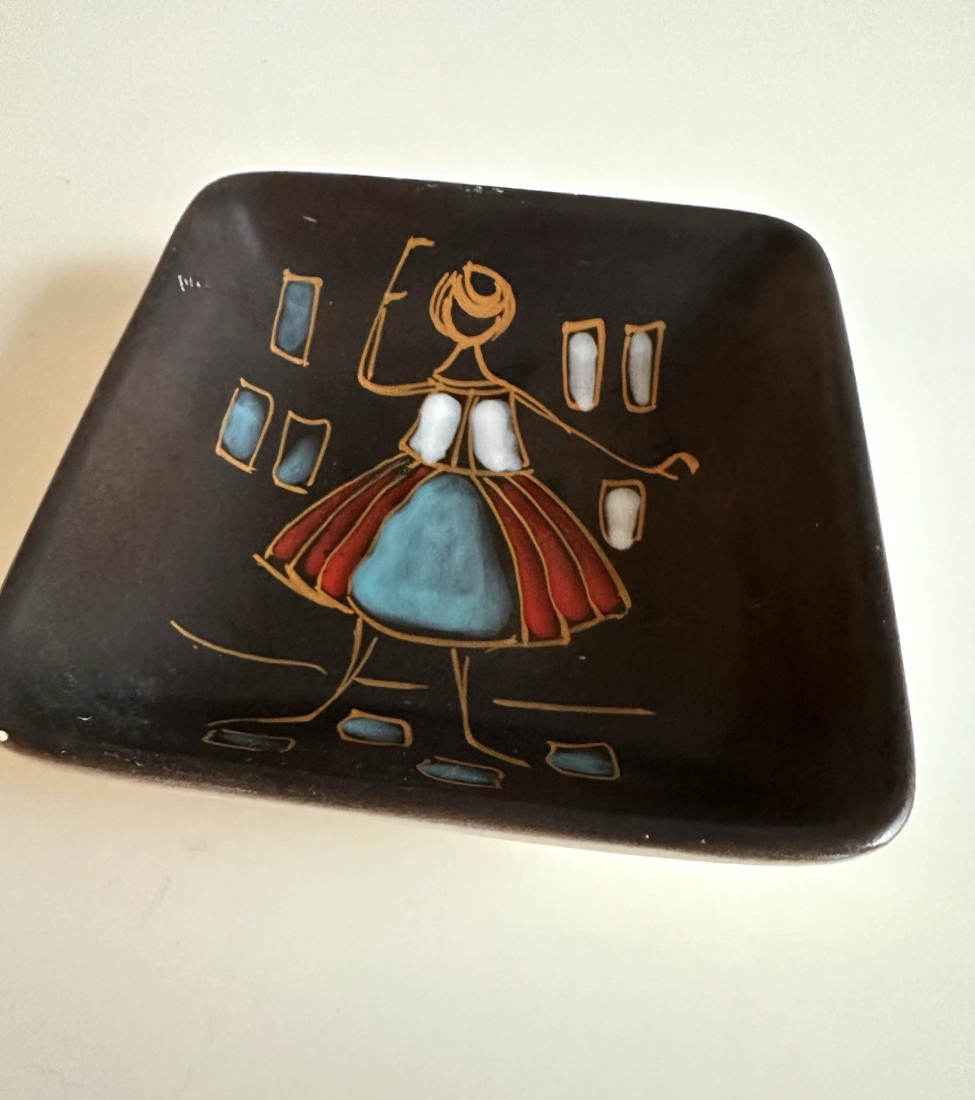 Vintage Dancer Art Italian Ceramic Trinket Dish MCM/ Italy Vintage Dancer Art Italian Ceramic Trinket Dish MCM/ Italy