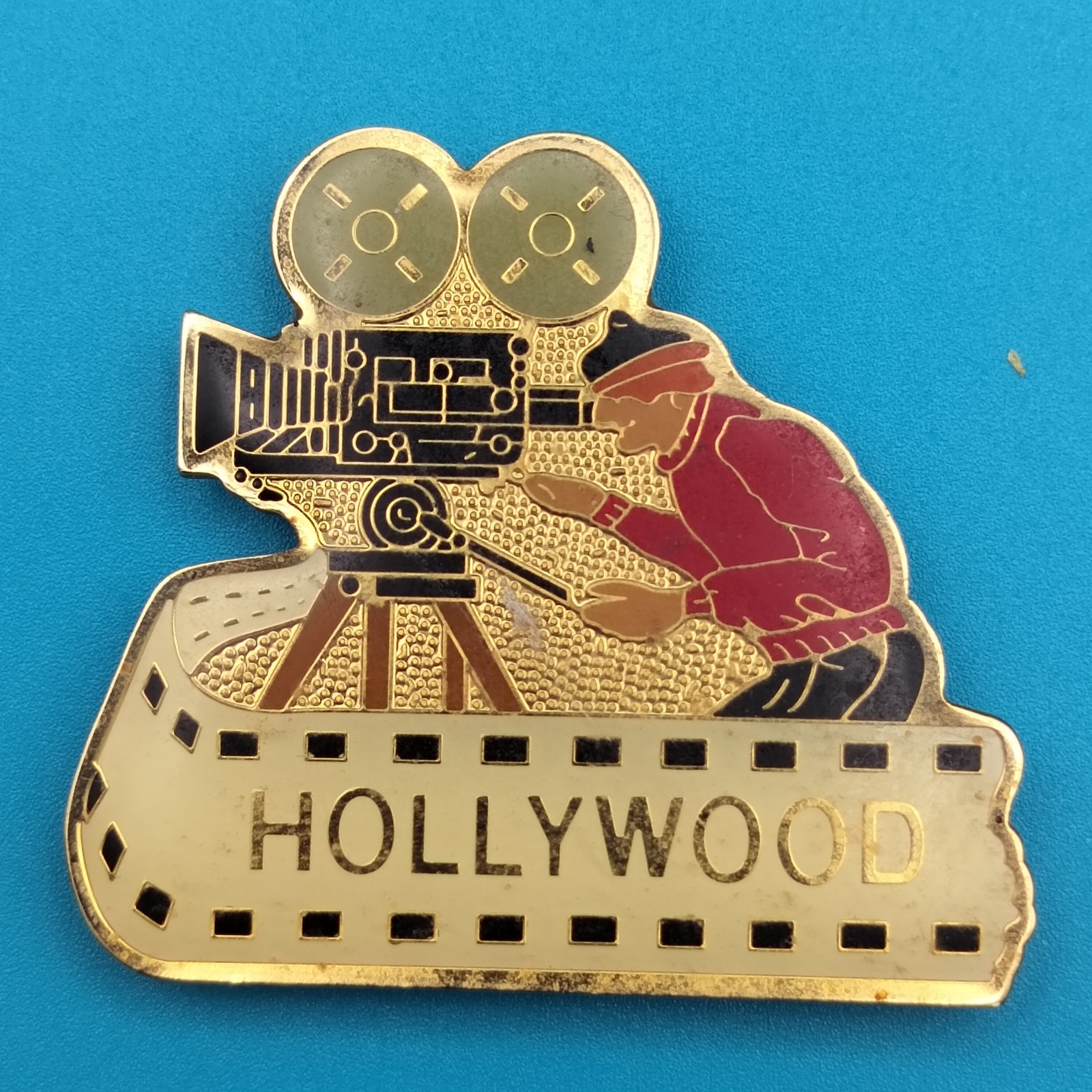 Vintage Hollywood Film Camera Cameraman Souvenir Refrigerator Magnet China 2000 Vintage Hollywood Film Camera Cameraman Souvenir Refrigerator Magnet China 2000