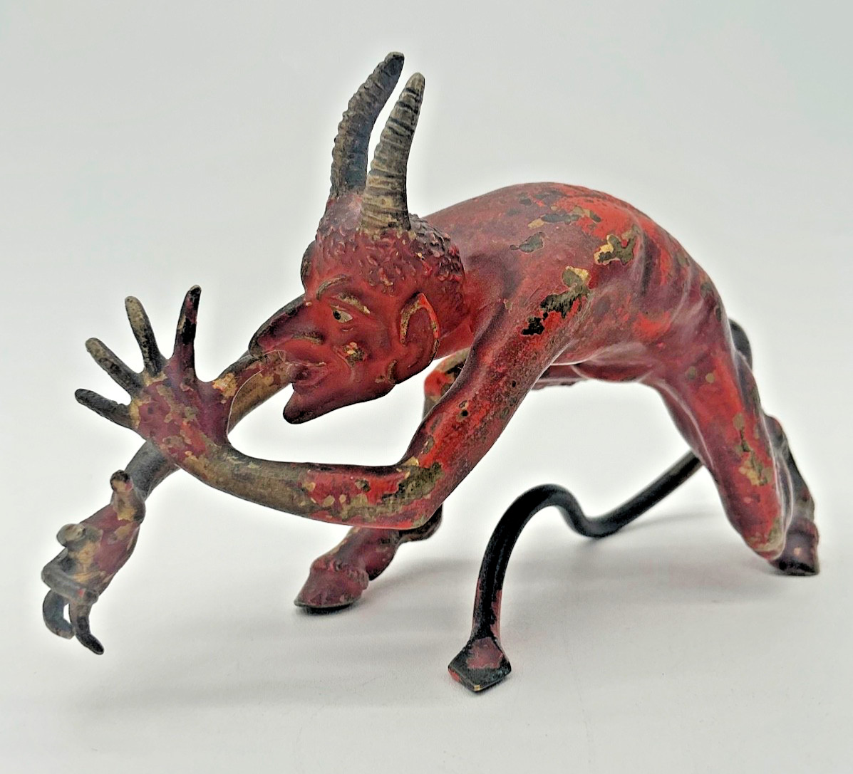 Antique F. BERGMAN Viennese Cold-Painted Bronze Devil Statue Austria Antique F. BERGMAN Viennese Cold-Painted Bronze Devil Statue Austria