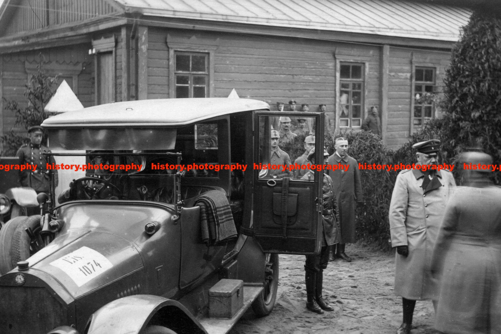 F022729 German Field Marshal Paul von Hindenburg Siauliai Lithuania 1916 WW1