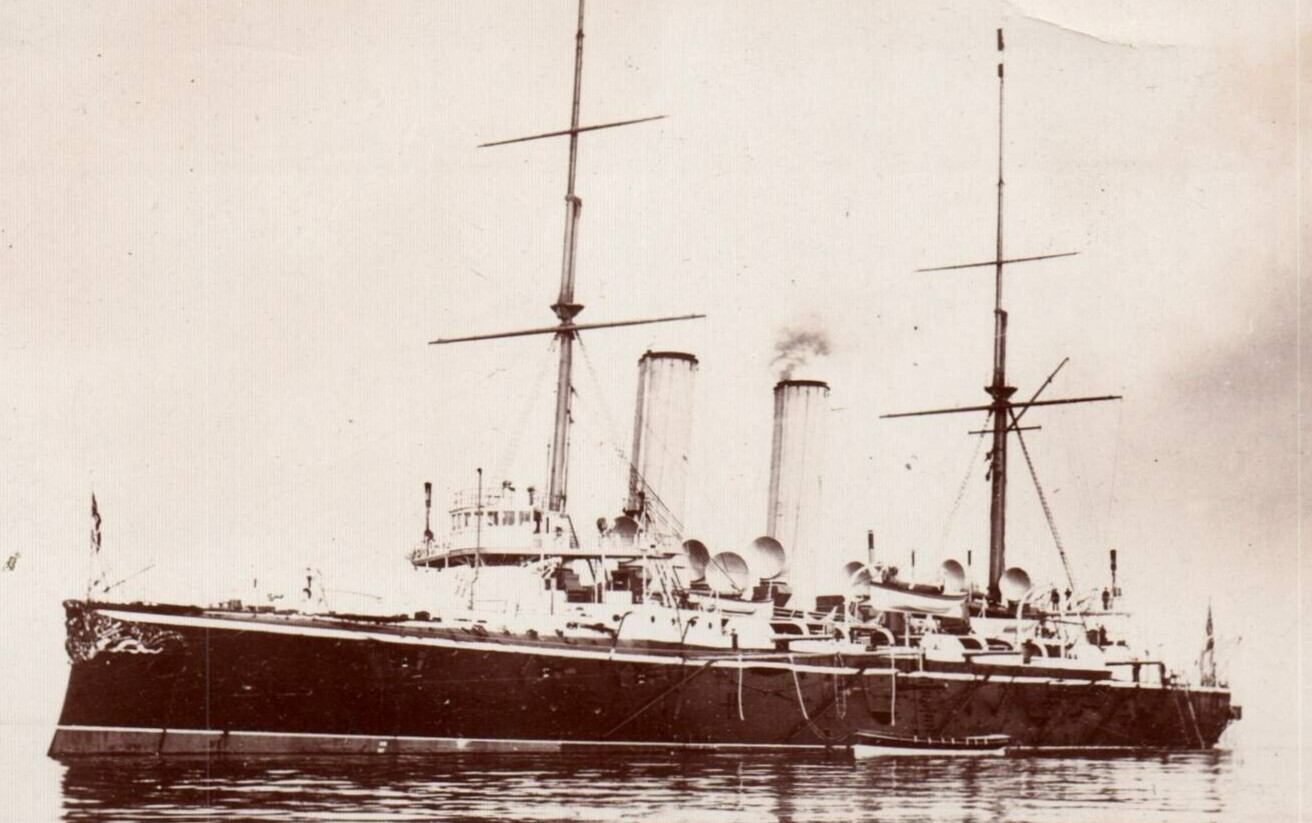 British Royal Navy RPPC Photo HMS Blake c.1910s British Royal Navy RPPC Photo HMS Blake c.1910s
