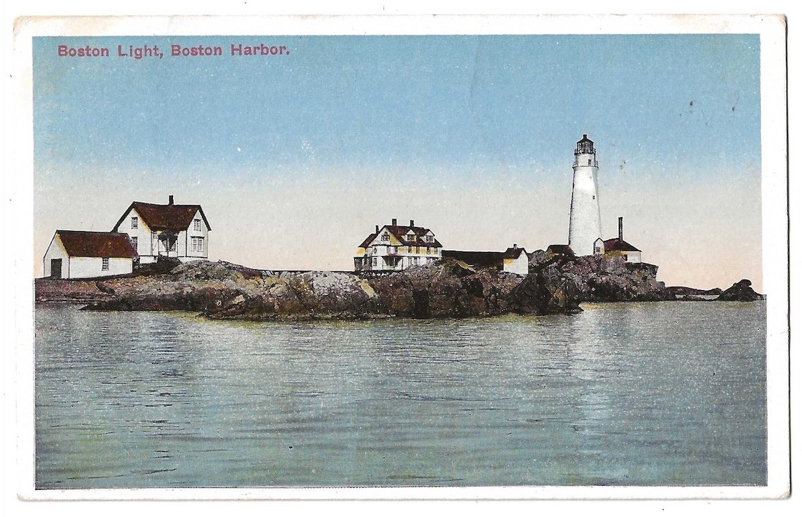Boston Harbor Massachusetts c1915 Boston Light, Lighthouse