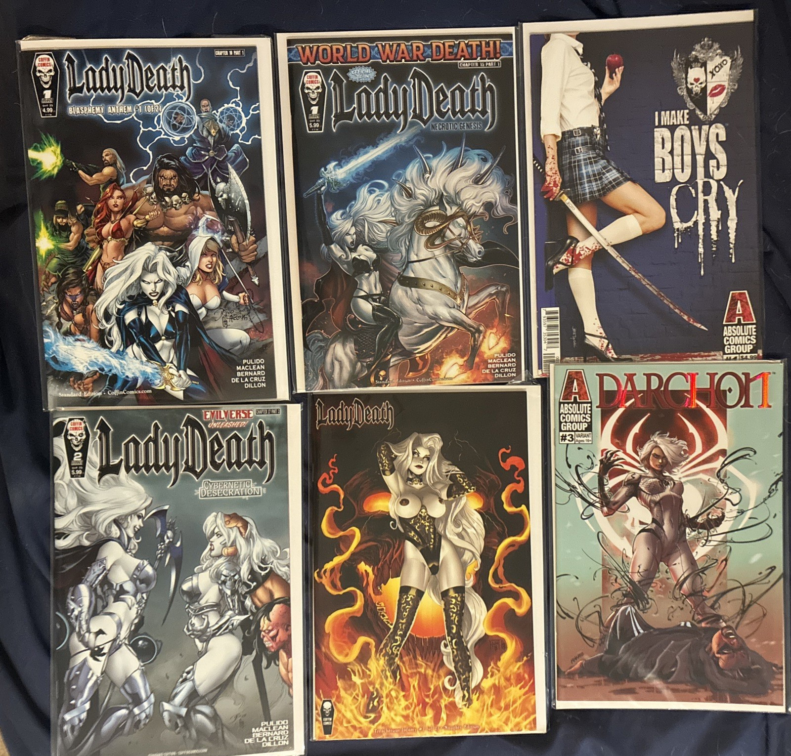 73 Comic Book Lot: Lady Death, Zenescope, White Widow, indie publishers 73 Comic Book Lot: Lady Death, Zenescope, White Widow, indie publishers
